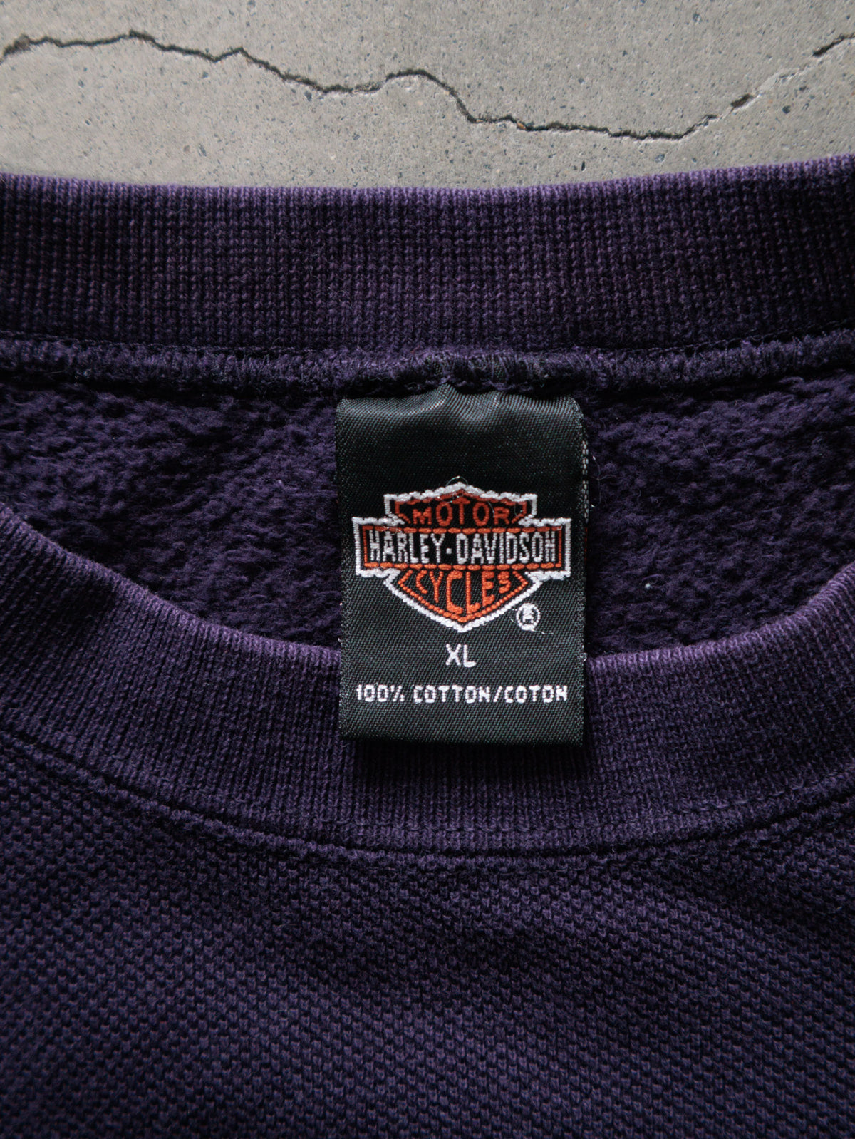 Vintage 90s Purple Harley-Davidson Portland Maine Sweatshirt (XL)