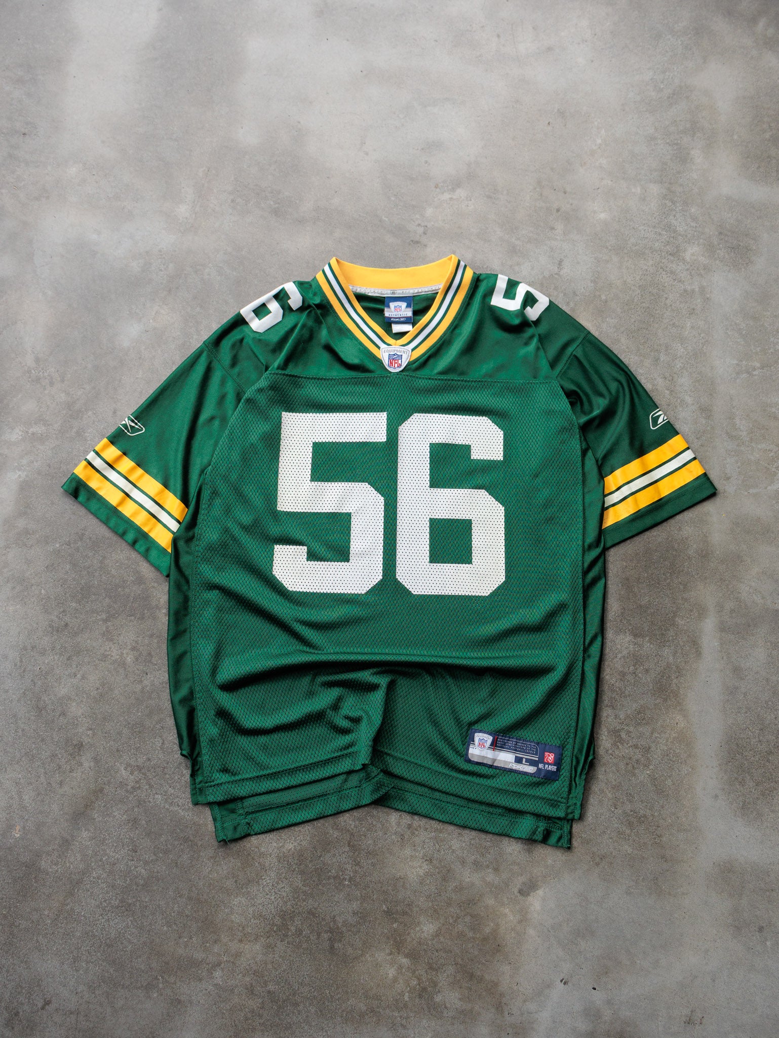 Vintage 00s Reebok Green Bay Packers Nick Barnett NFL Jersey (L)