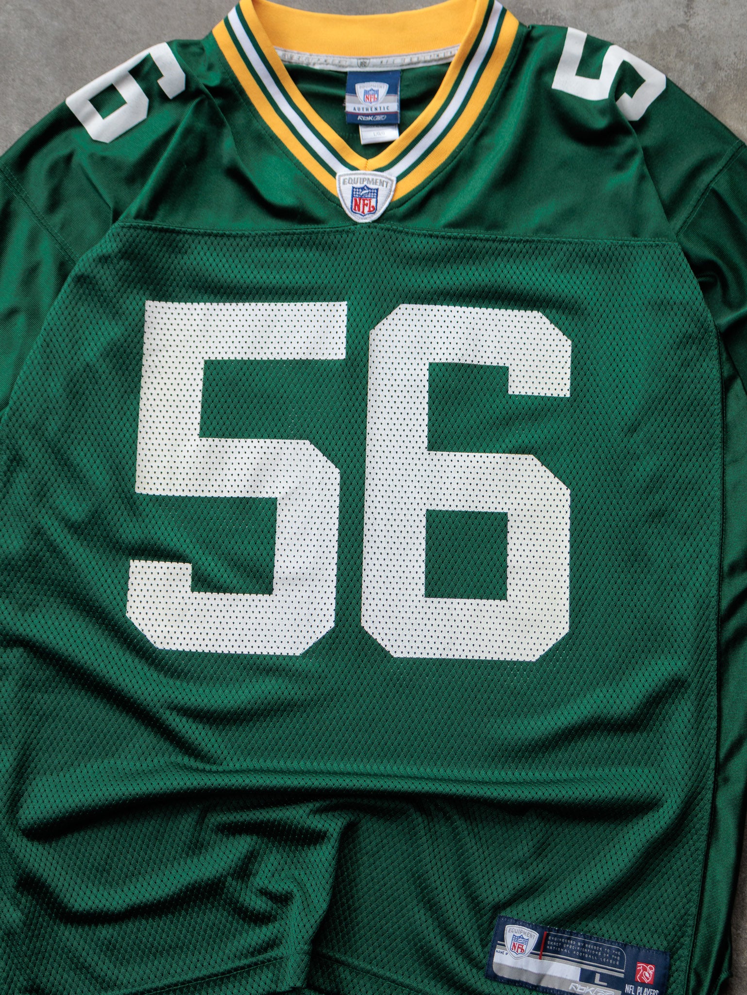 Vintage 00s Reebok Green Bay Packers Nick Barnett NFL Jersey (L)