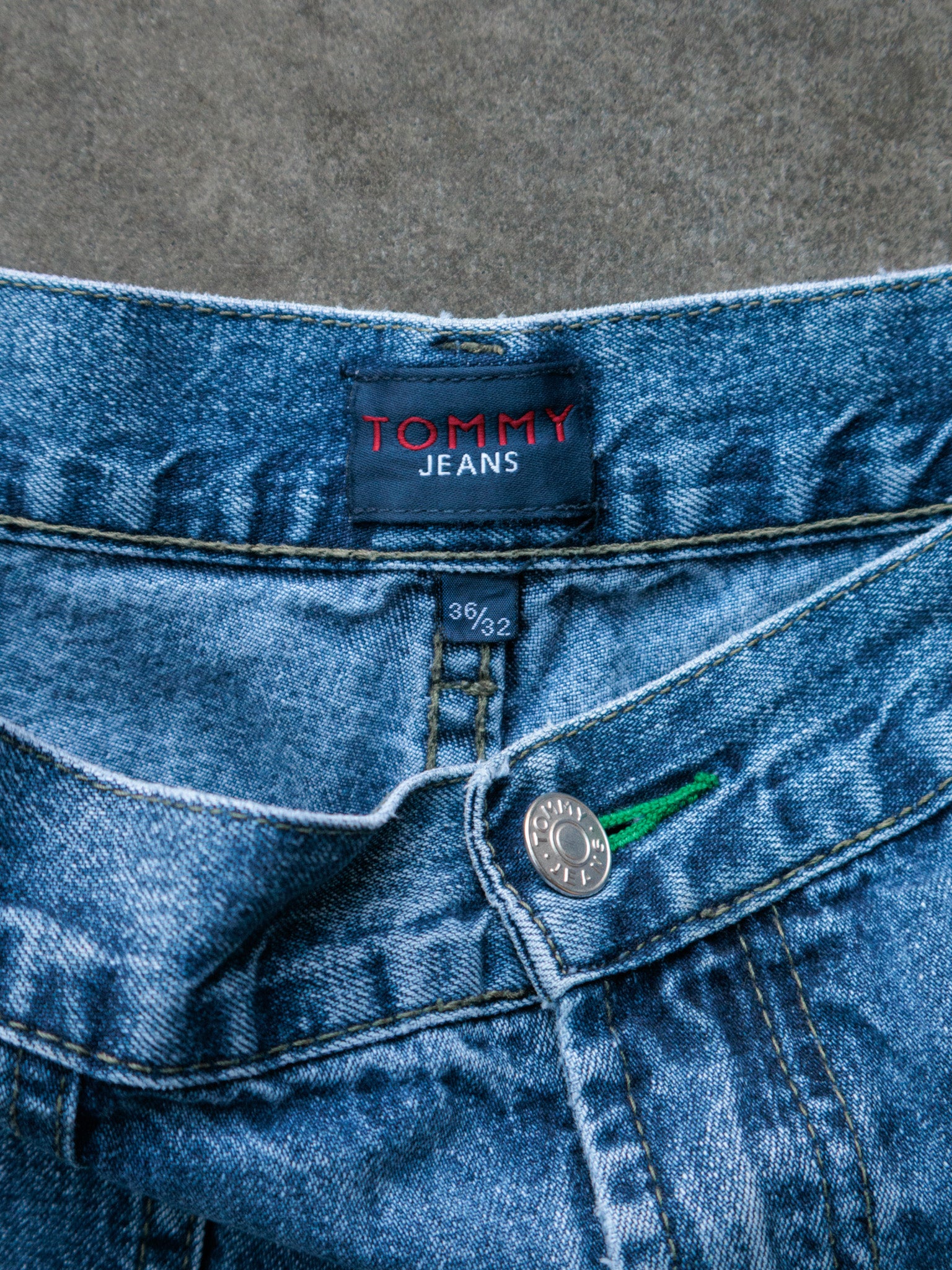 Vintage 90s Blue Tommy Jeans Carpenter Pants (W36)