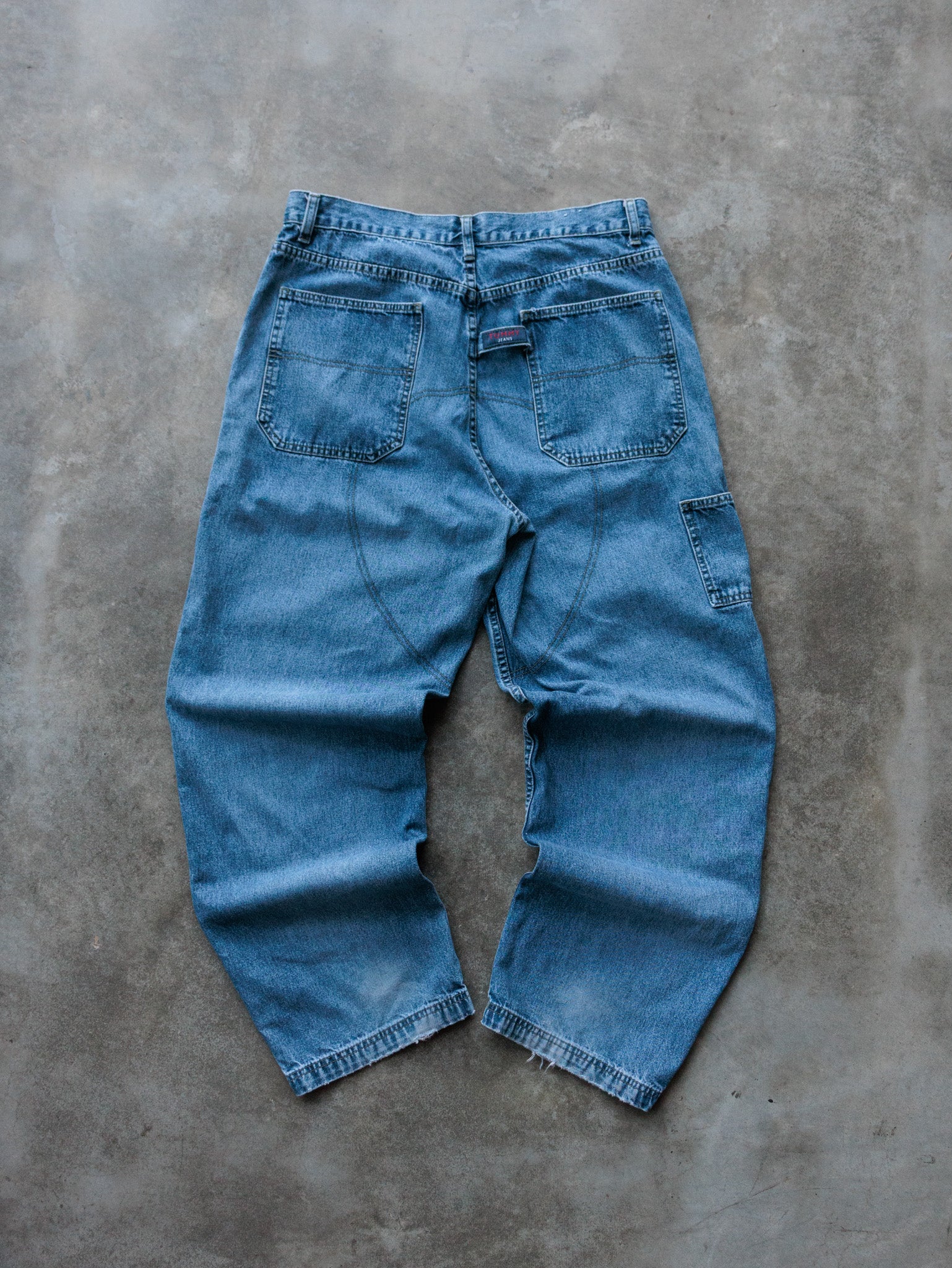Vintage 90s Blue Tommy Jeans Carpenter Pants (W36)