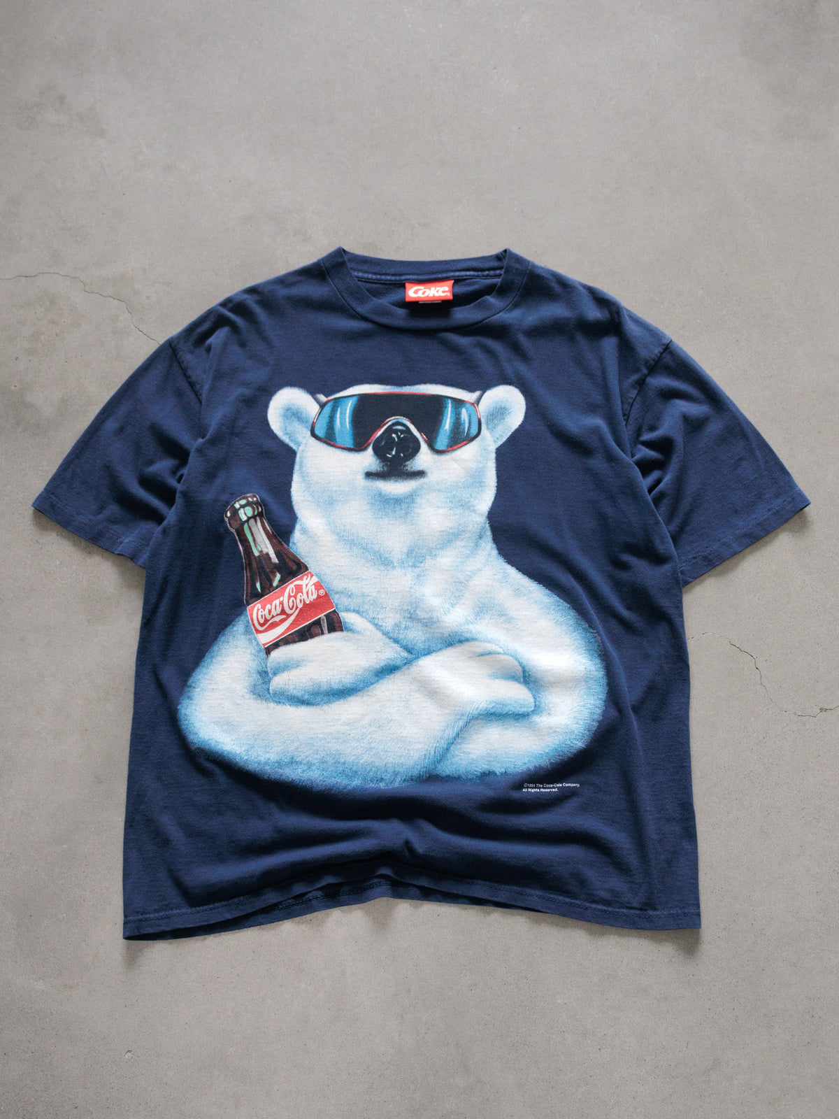 Vintage 1994 Navy Coca-Cola Polar Bear Tee (XL)