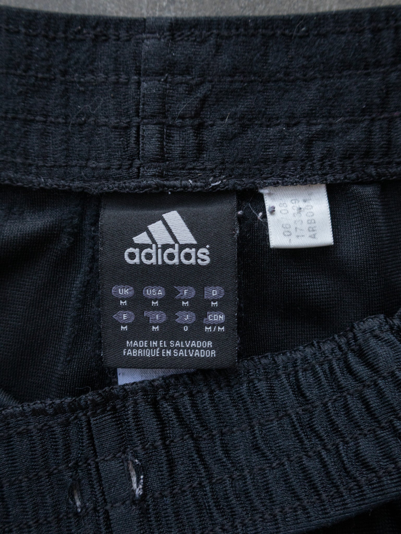 Vintage Black Adidas 3-Stripe Shorts (M)
