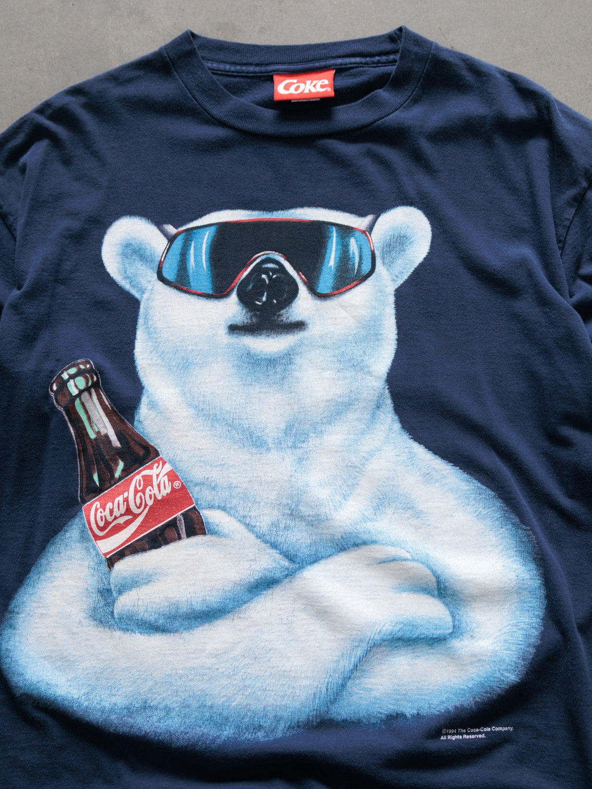 Vintage 1994 Navy Coca-Cola Polar Bear Tee (XL)