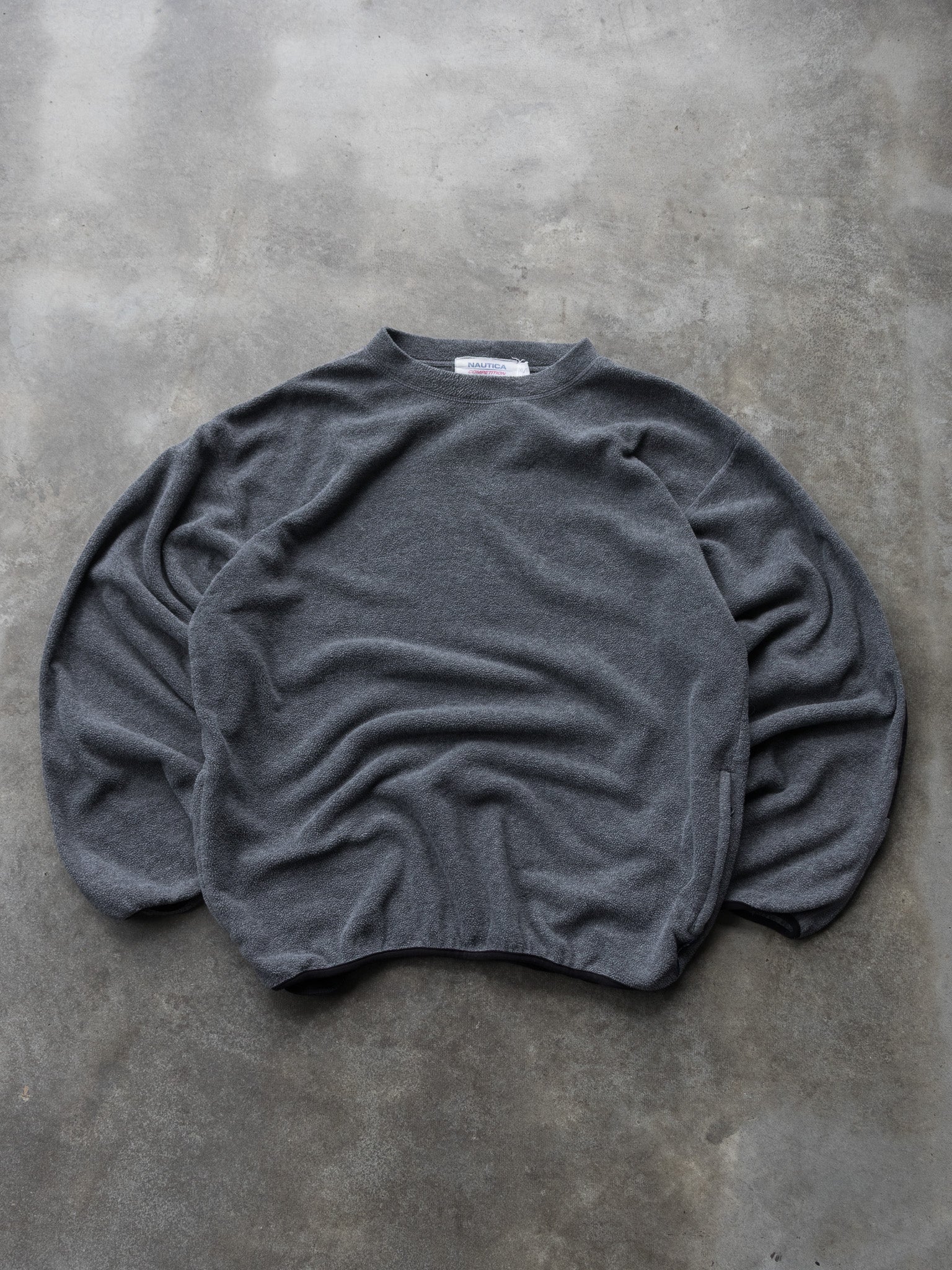 Vintage 90s Grey Nautica Competition Fleece Sweatshirt (XL)