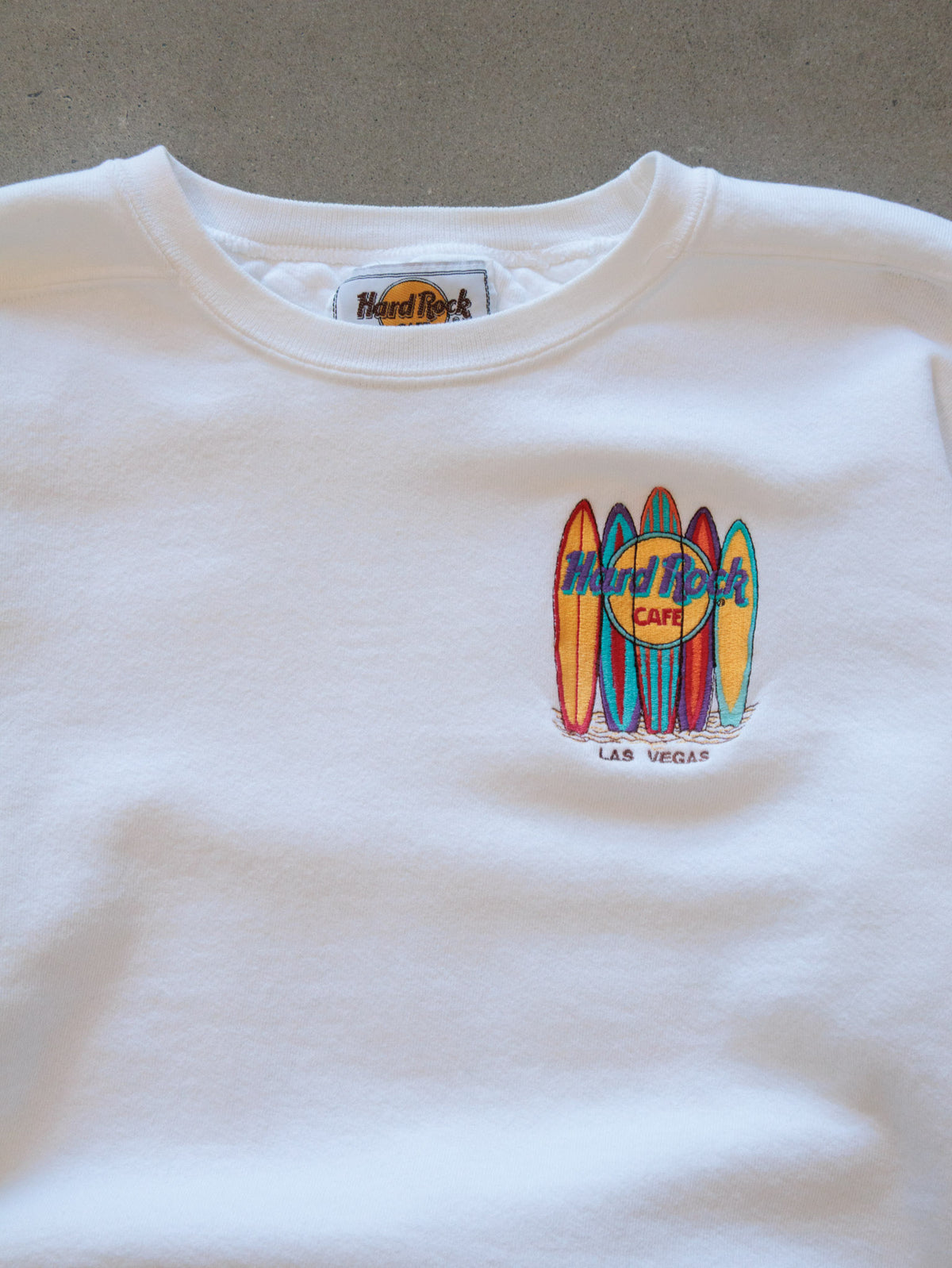 Vintage 90s White Hard Rock Cafe Las Vegas Sweatshirt (M)