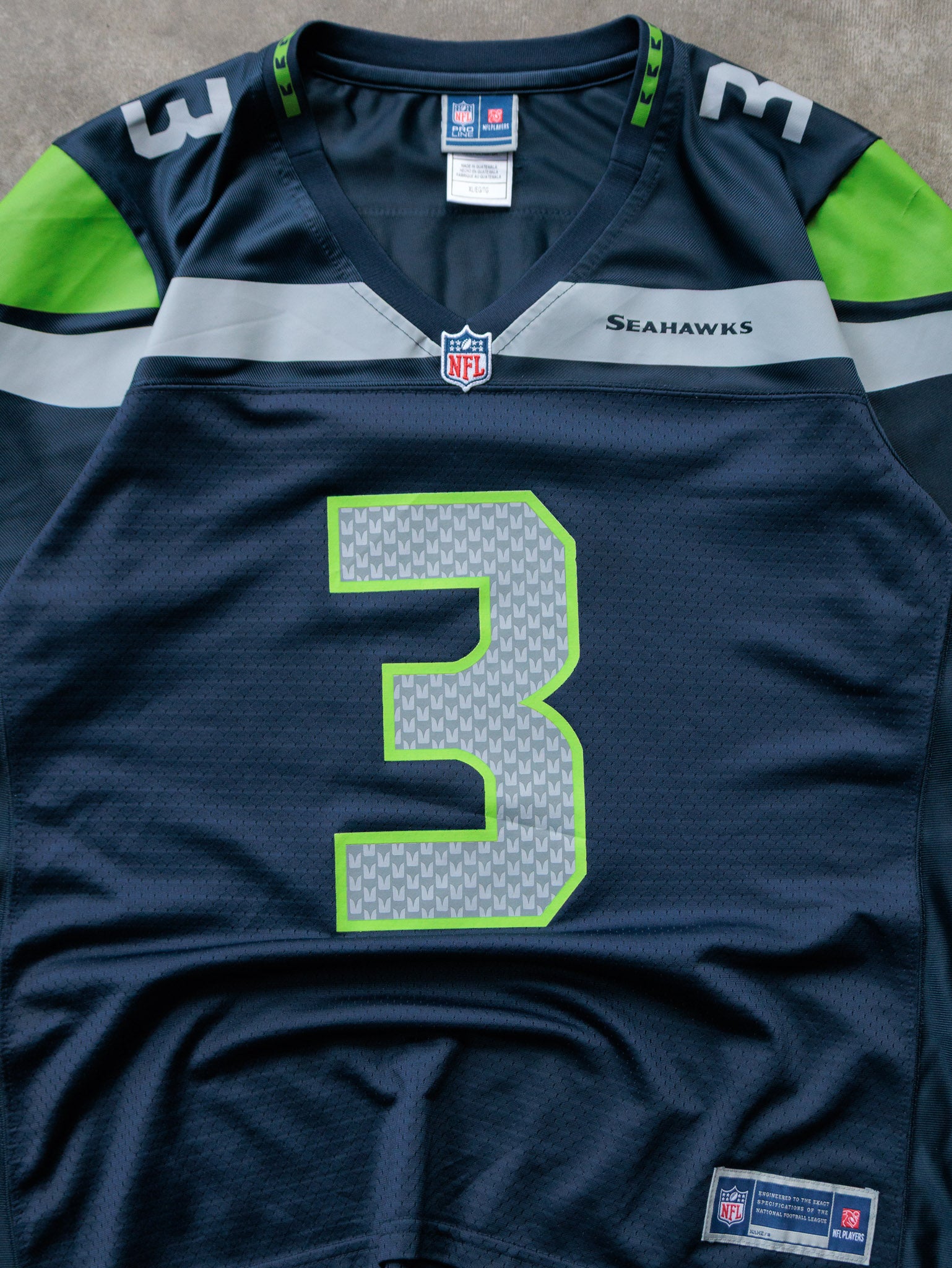 Blue Seattle Seahawks Russell Wilson NFL Jersey (XL)