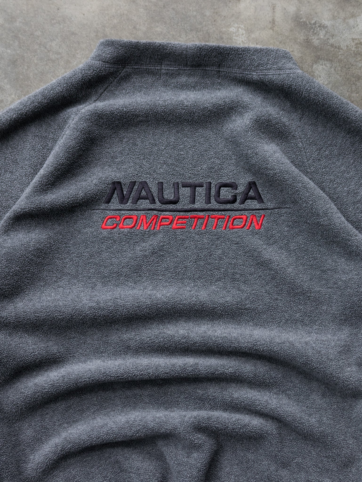 Vintage 90s Grey Nautica Competition Fleece Sweatshirt (XL)