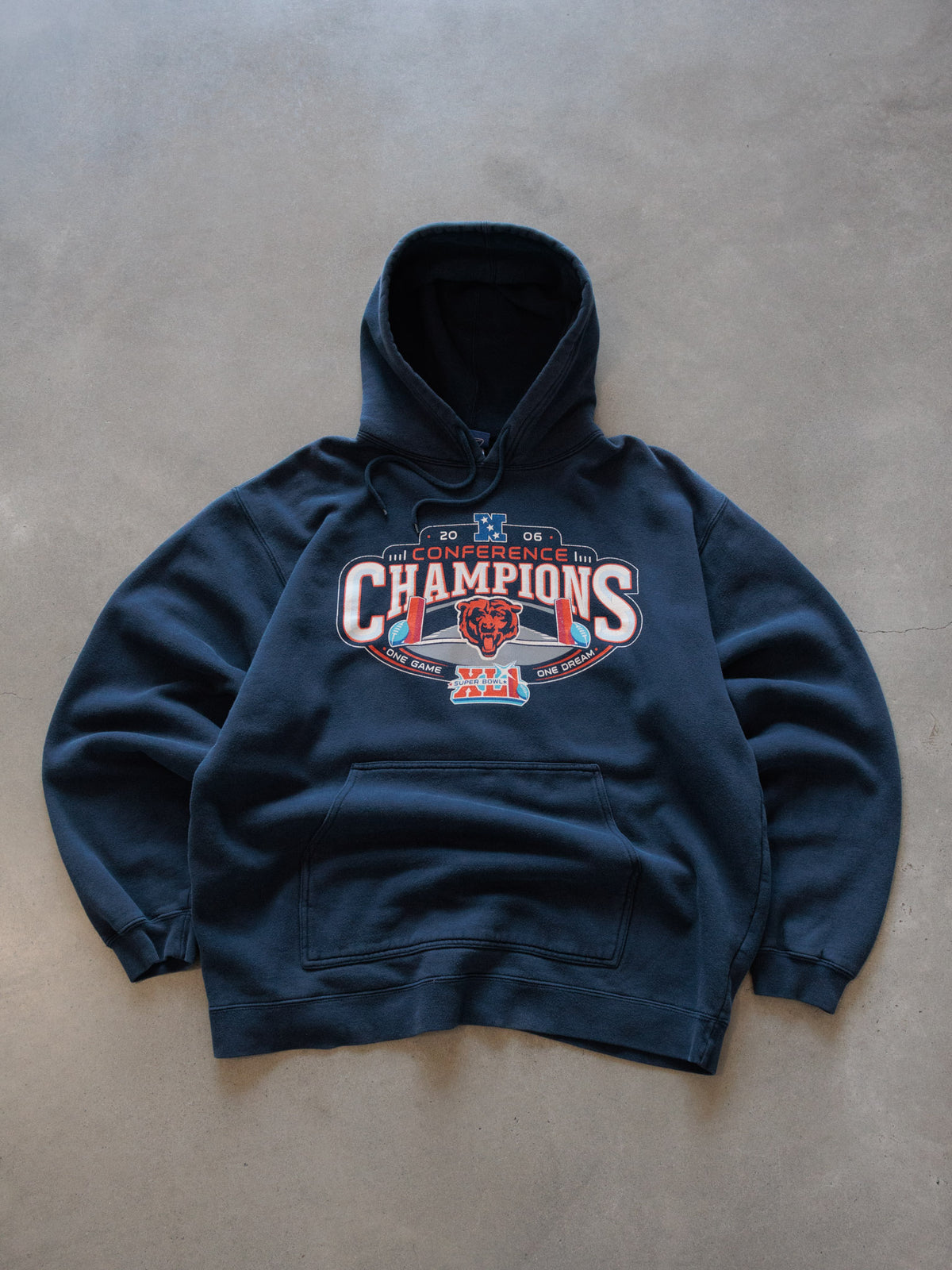 Vintage 2006 Navy Chicago Bears Conference Champions Hoodie (L)