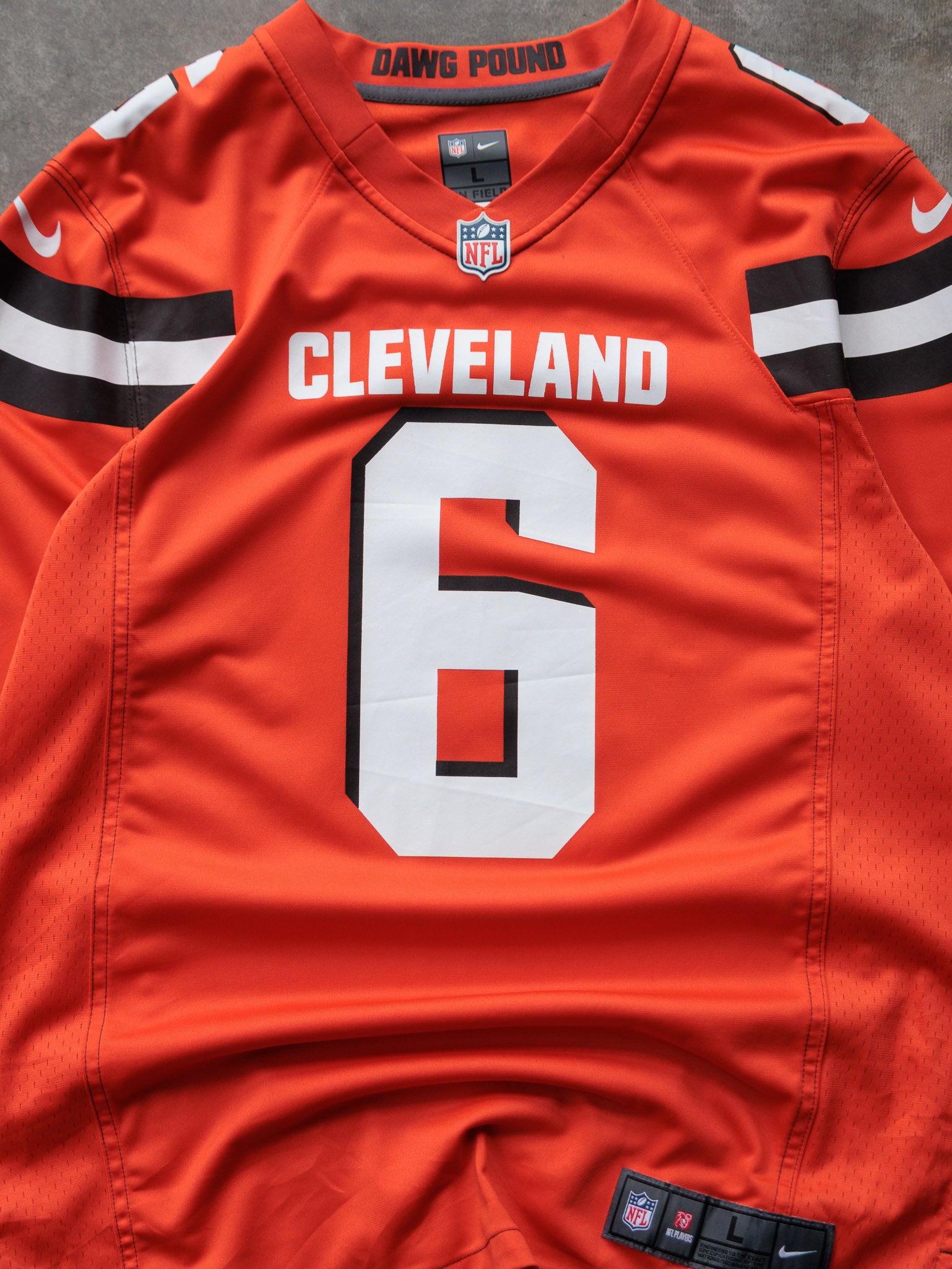 Orange Nike Cleveland Browns Baker Mayfield NFL Jersey (L)