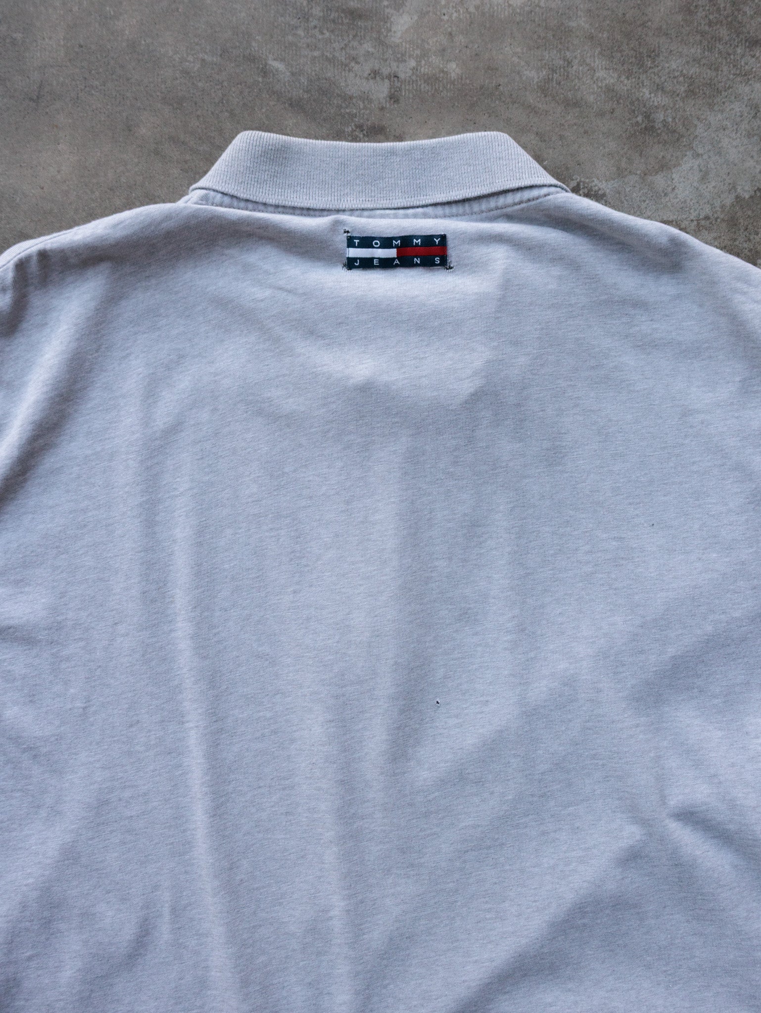Vintage 90s Grey Tommy Jeans Polo Shirt (L)