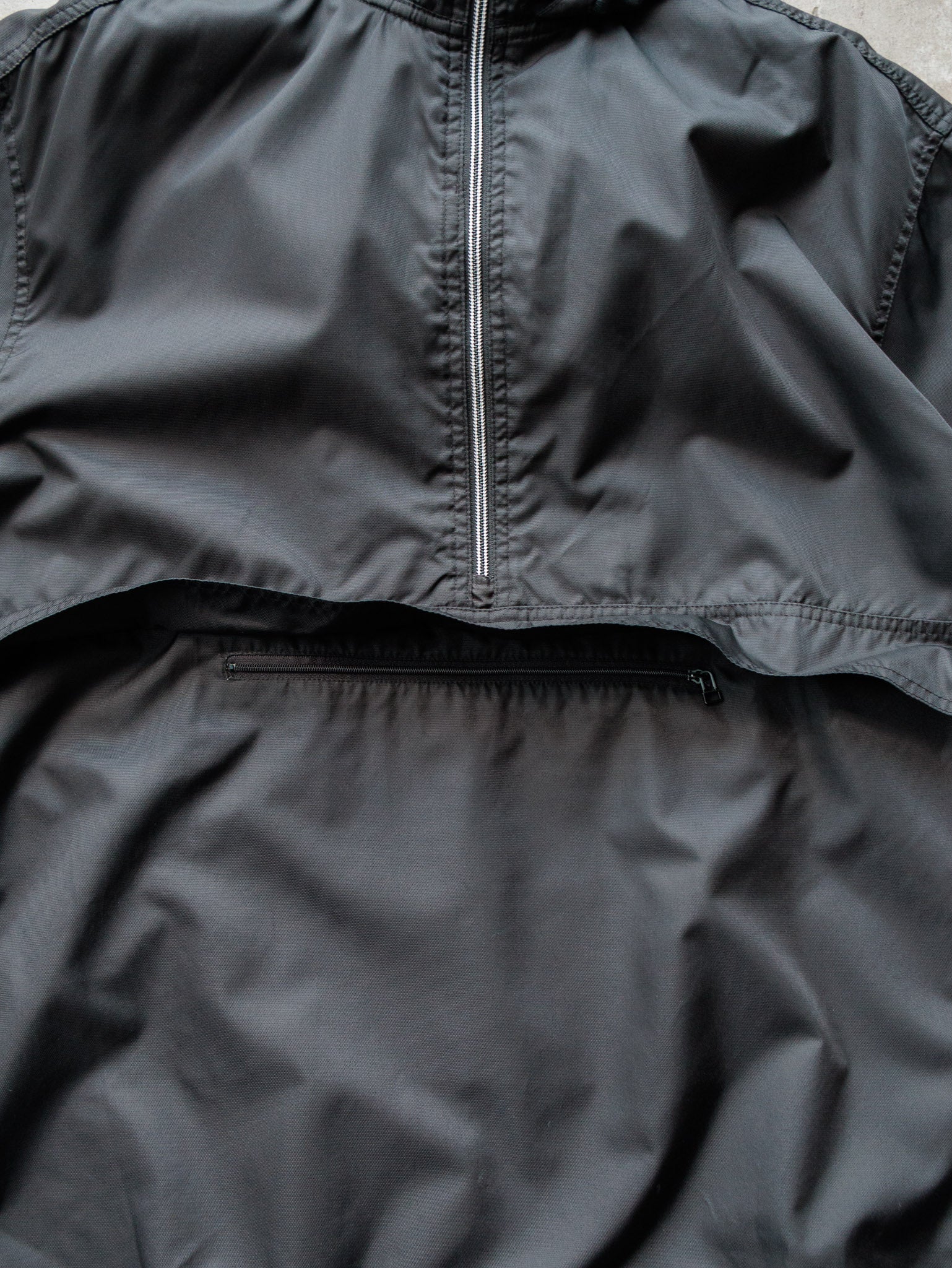 Vintage 90s Nike Mesh-Lined Half-Zip Hooded Jacket (L)