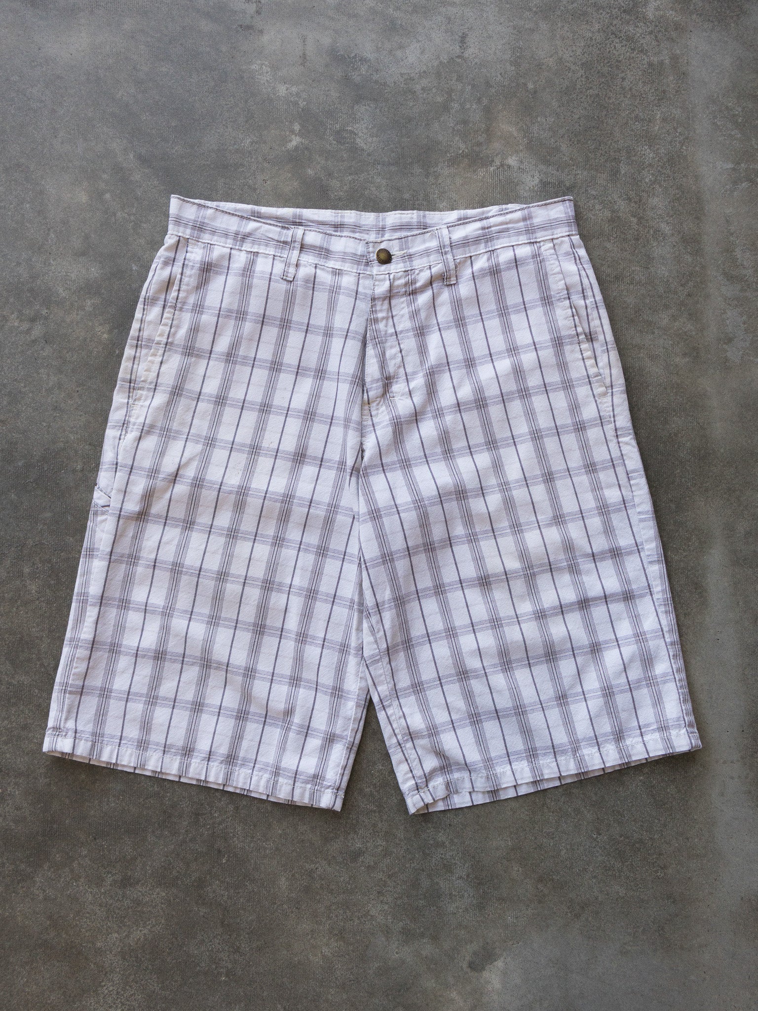 Vintage Grey Check Dickies Shorts (W30)