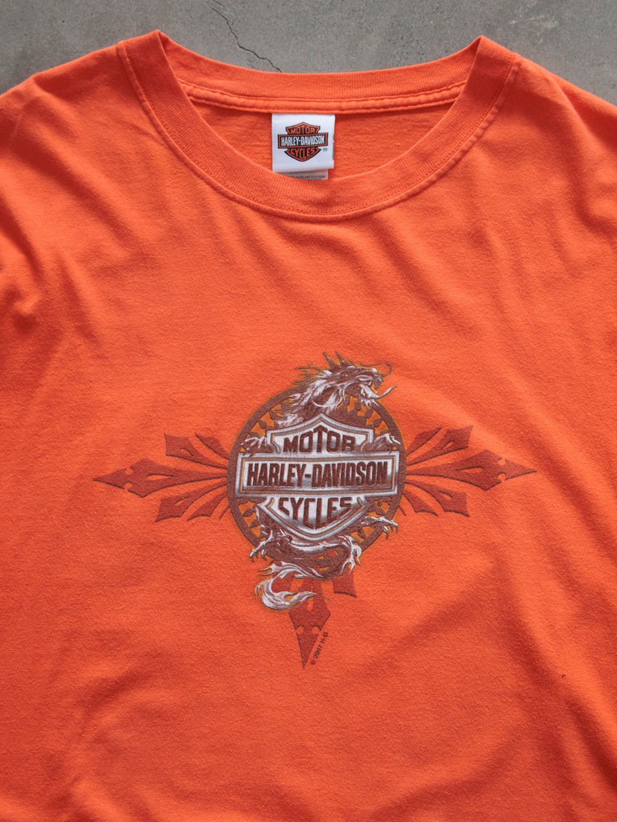 Vintage 2007 Orange Harley-Davidson Manheim Pennsylvania Tee (2XL)