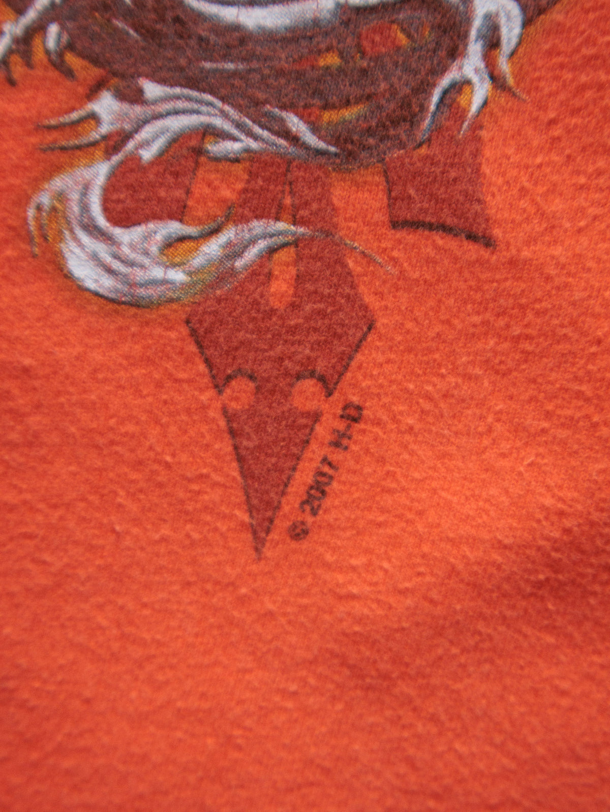 Vintage 2007 Orange Harley-Davidson Manheim Pennsylvania Tee (2XL)