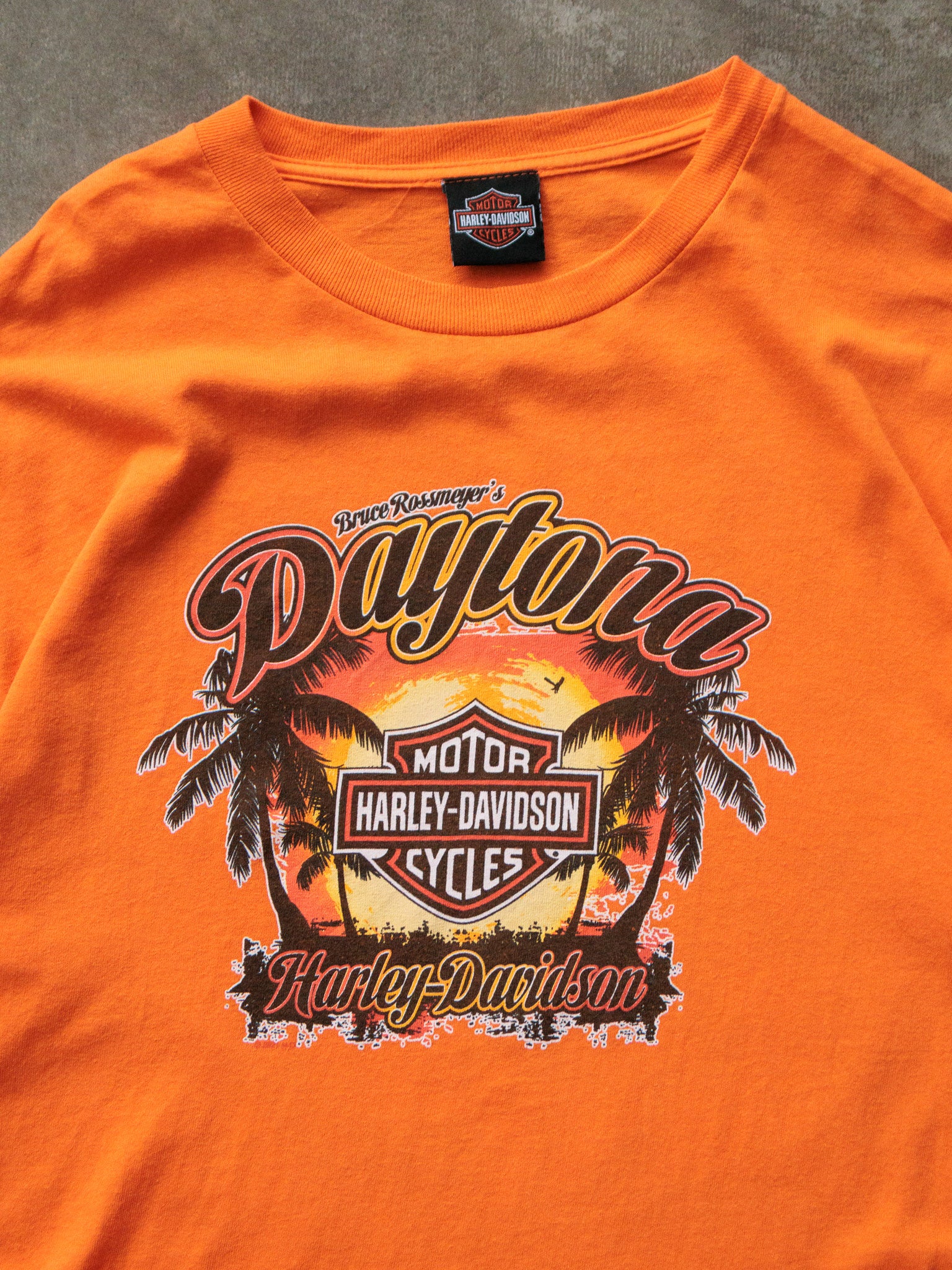 Orange Harley-Davidson Daytona Beach Florida Tee (L)