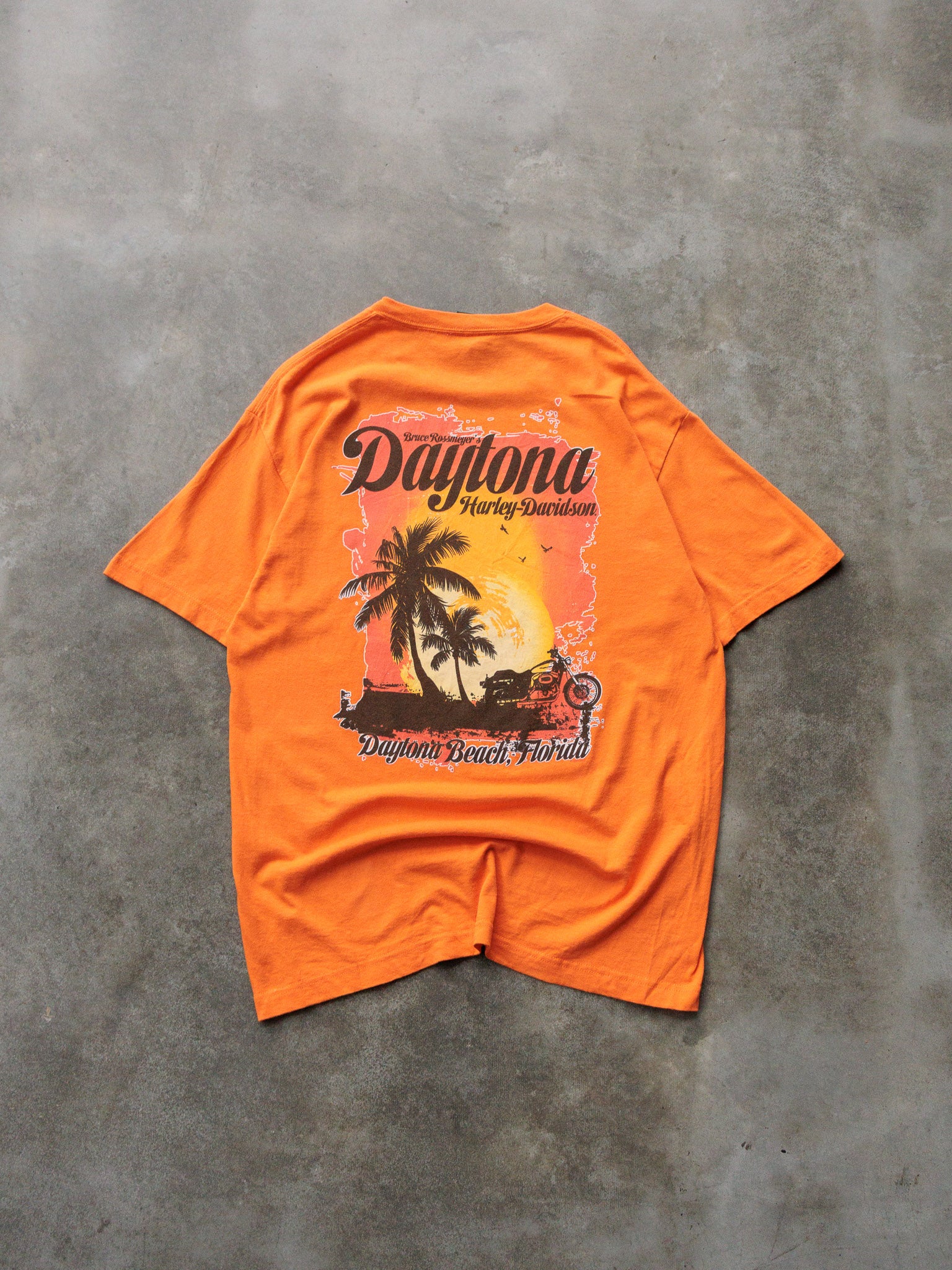 Orange Harley-Davidson Daytona Beach Florida Tee (L)