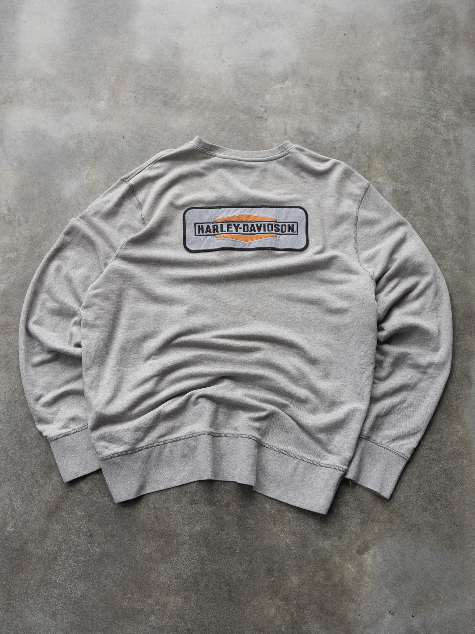 Vintage Grey Harley-Davidson Badge Sweatshirt (2XL)