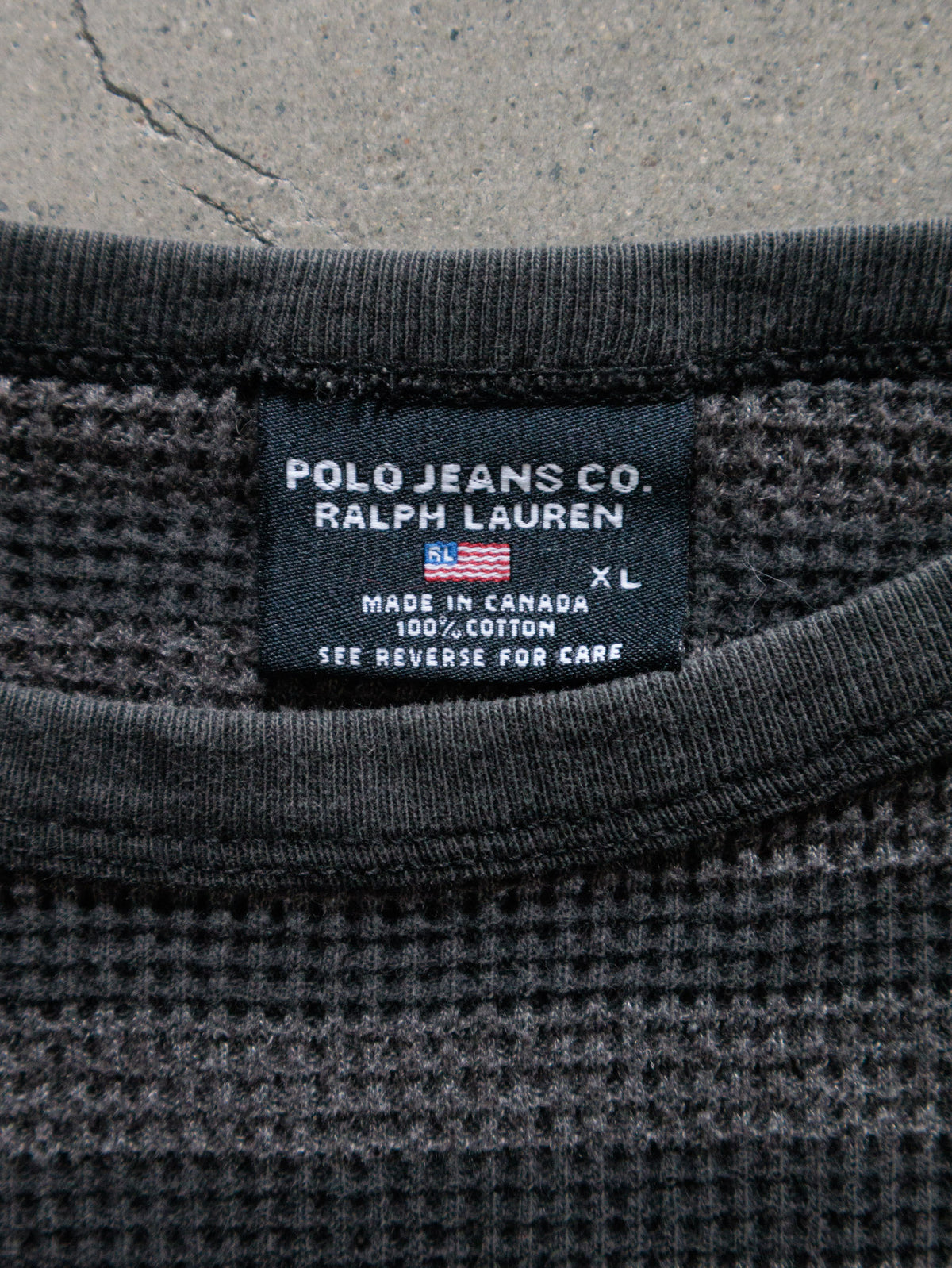 Vintage 90s Black Striped Polo Jeans Co. Ralph Lauren Knit Sweater (XL)