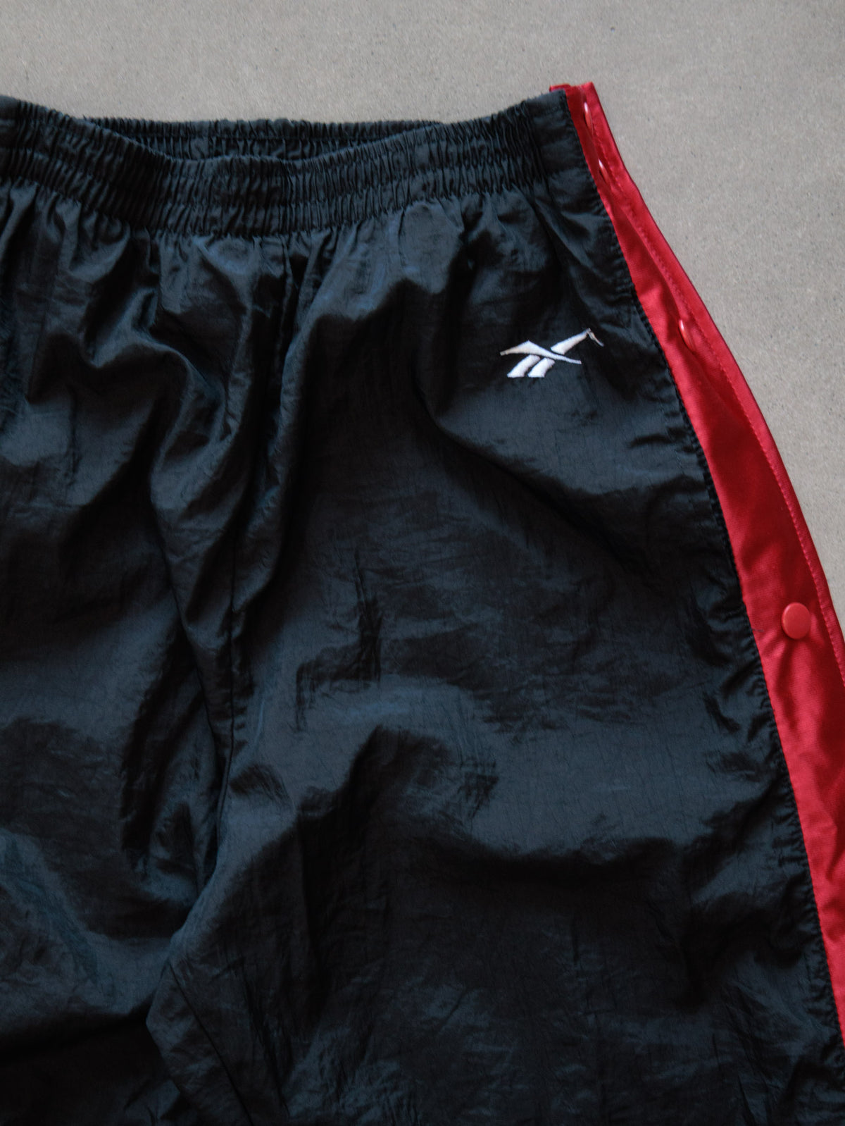 Vintage 90s Black Reebok Snap Track Pants (M)