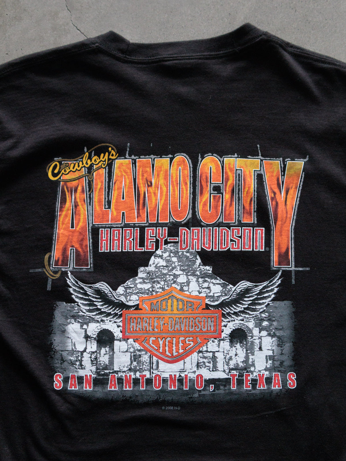 Vintage Black Harley-Davidson San Antonio Texas Tee (M)
