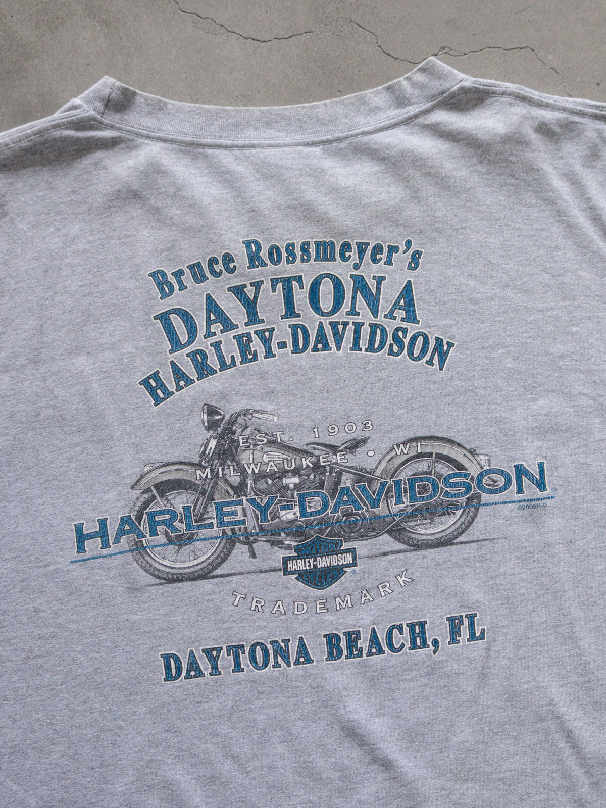 Vintage 00s Grey Harley-Davidson Daytona Beach Florida Tee (2XL)