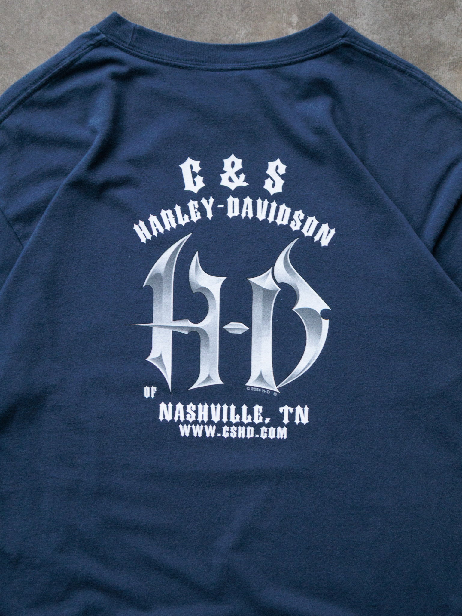 Vintage 2004 Navy Harley-Davidson Nashville Tennessee Tee (XL)