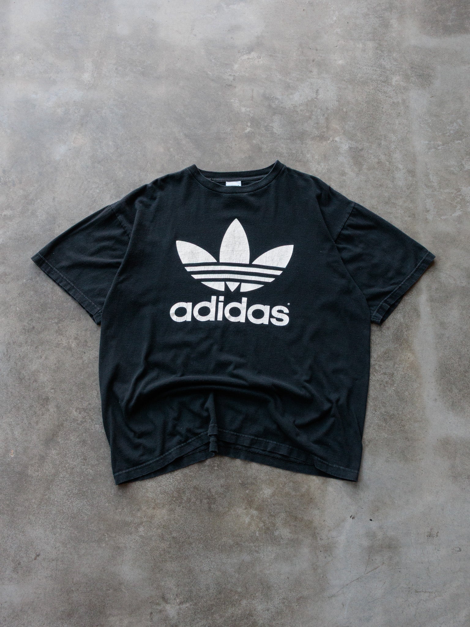 Vintage 90s Black Adidas Tee (L)