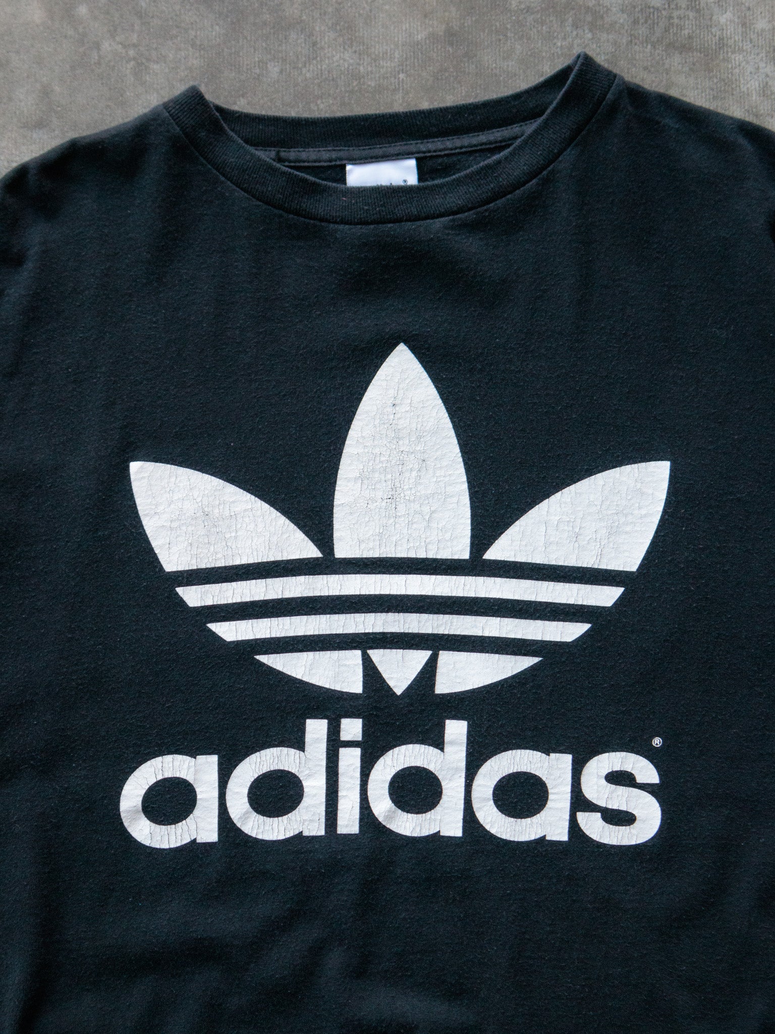 Vintage 90s Black Adidas Tee (L)