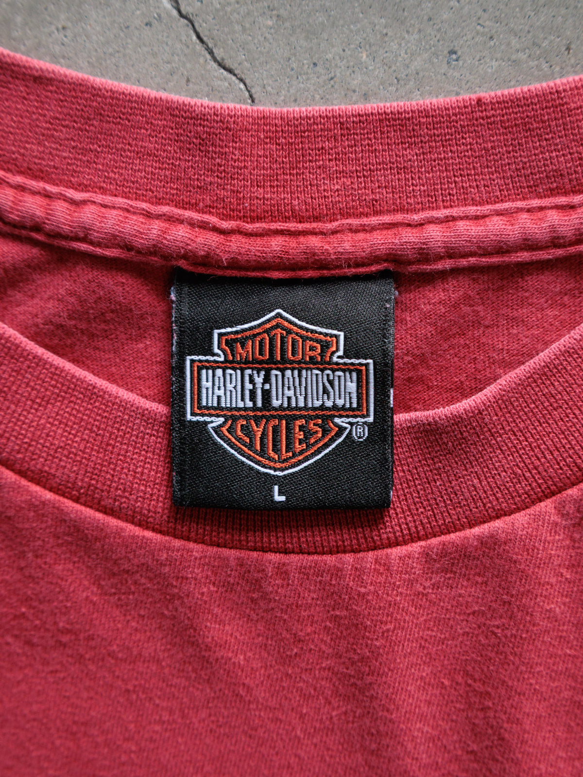 Vintage Red Harley-Davidson Olympia Washington Tee (L)
