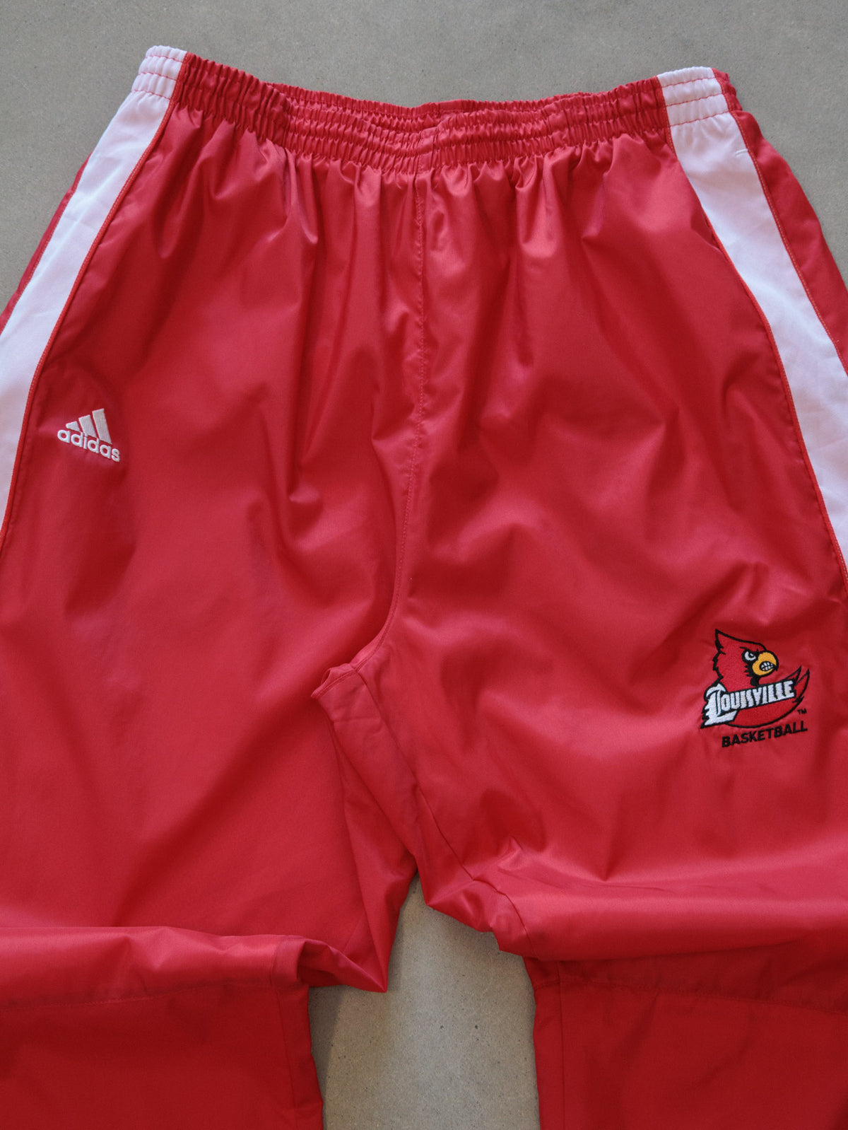 Vintage 00s Red Adidas Louisville Cardinals Snap Track Pants (XL)
