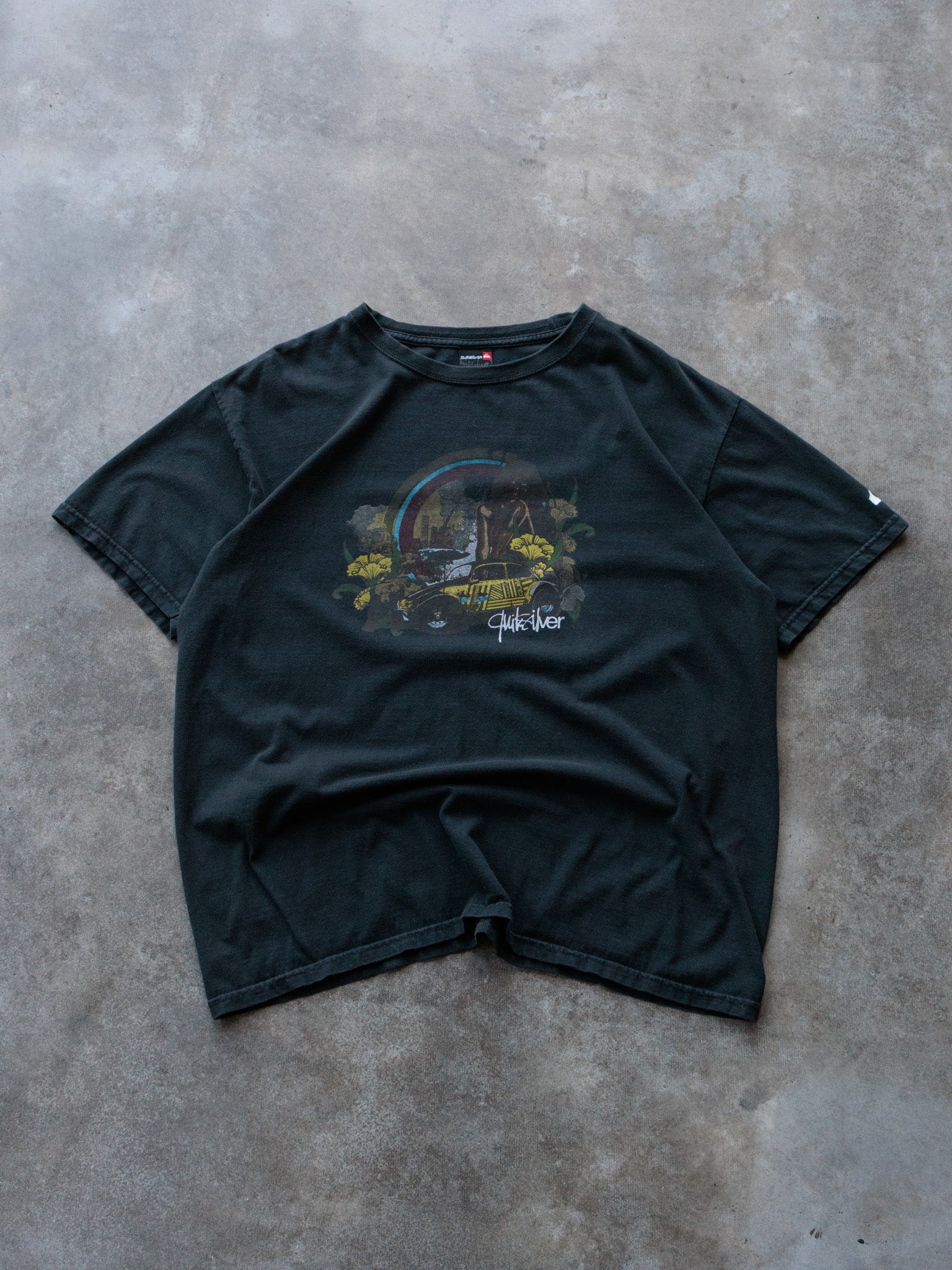 Vintage 00s Black Quiksilver Beetle Tee (L)