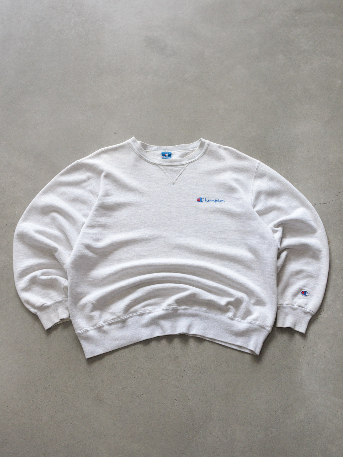 Vintage 90s White Champion Sweatshirt (XL)