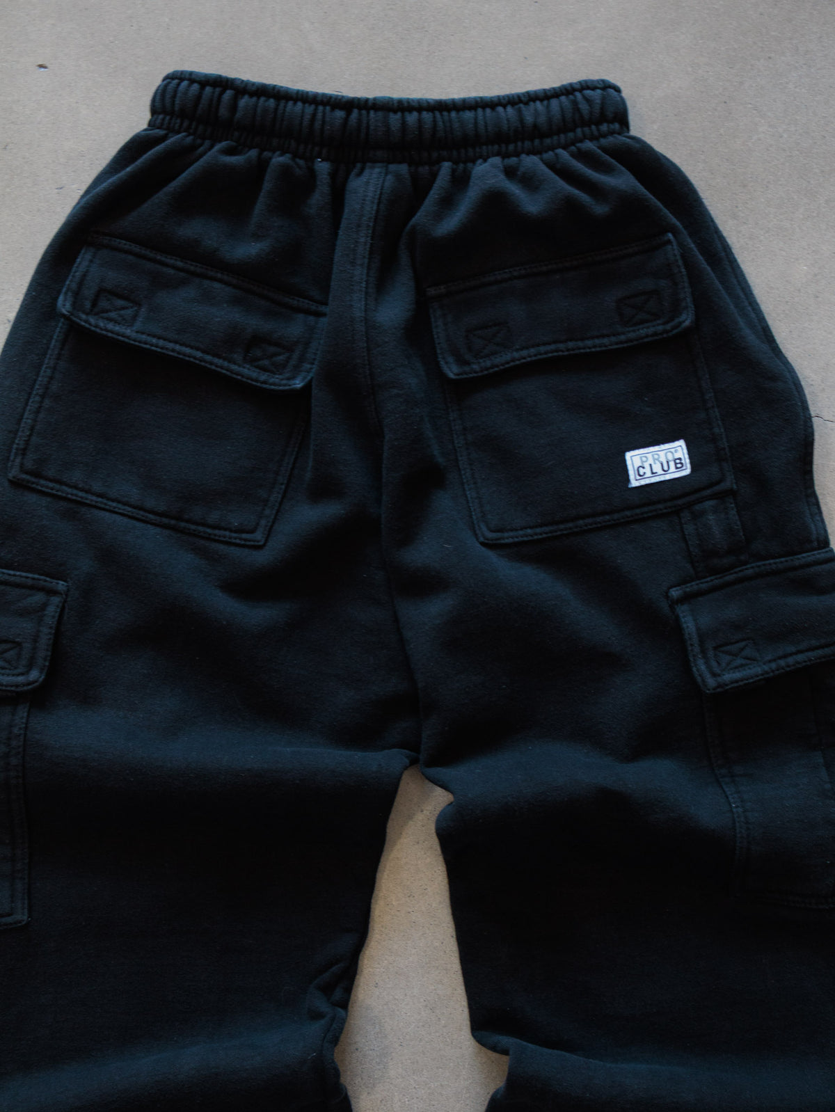 Vintage Black Pro Club Cargo Sweatpants (S)