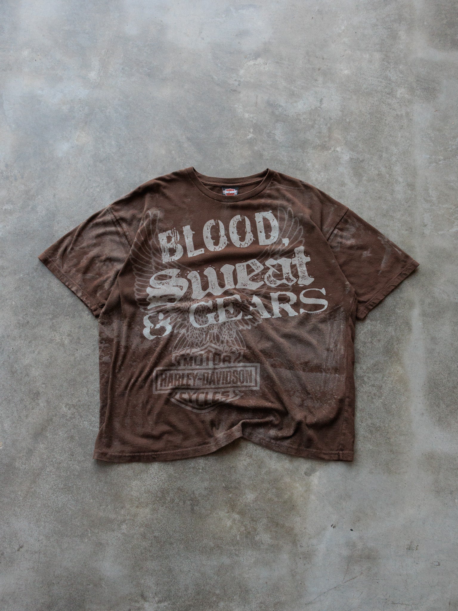 Vintage 2010 Brown Harley-Davidson Greenville South Carolina Tee (XL)