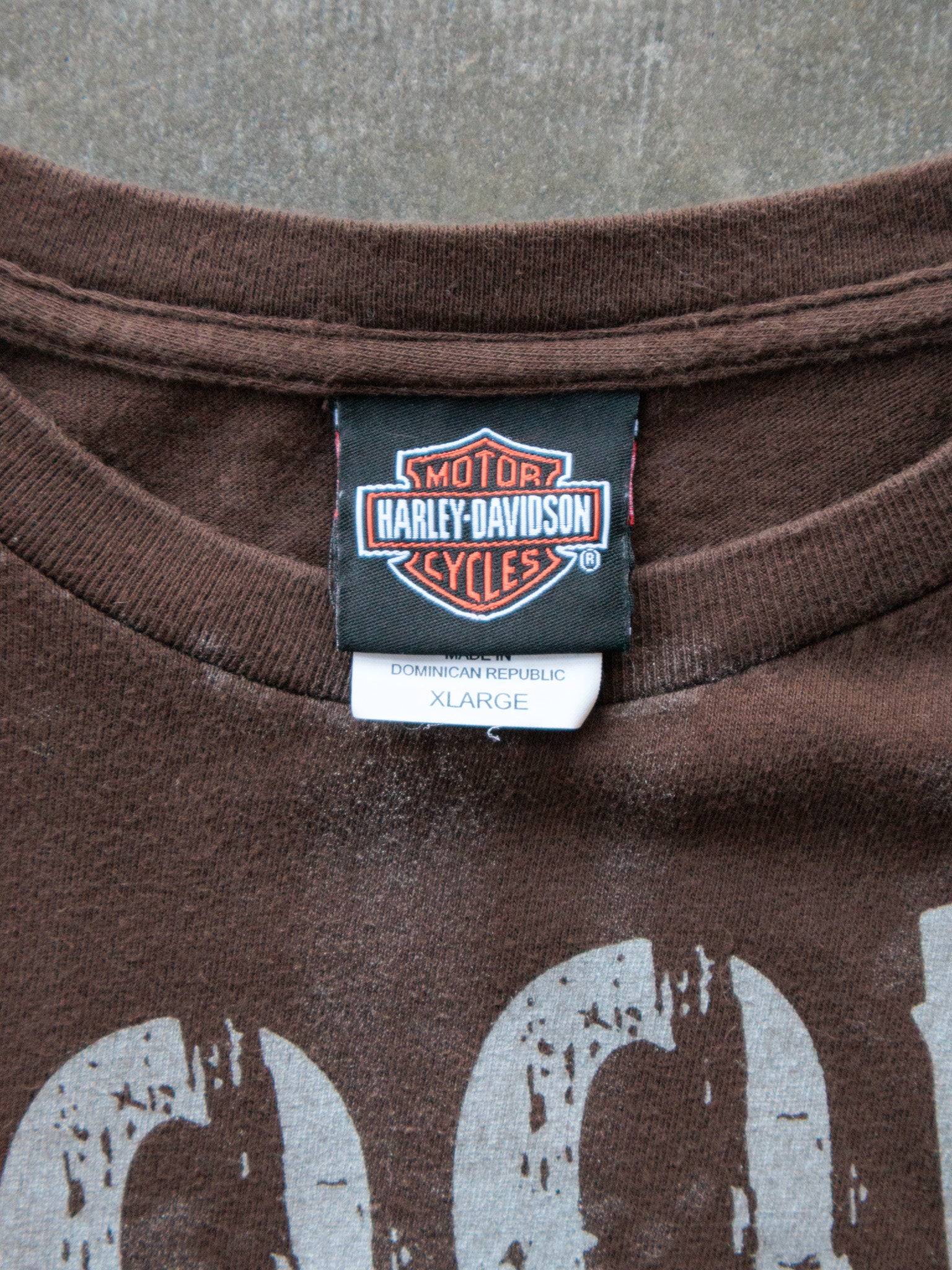 Vintage 2010 Brown Harley-Davidson Greenville South Carolina Tee (XL)
