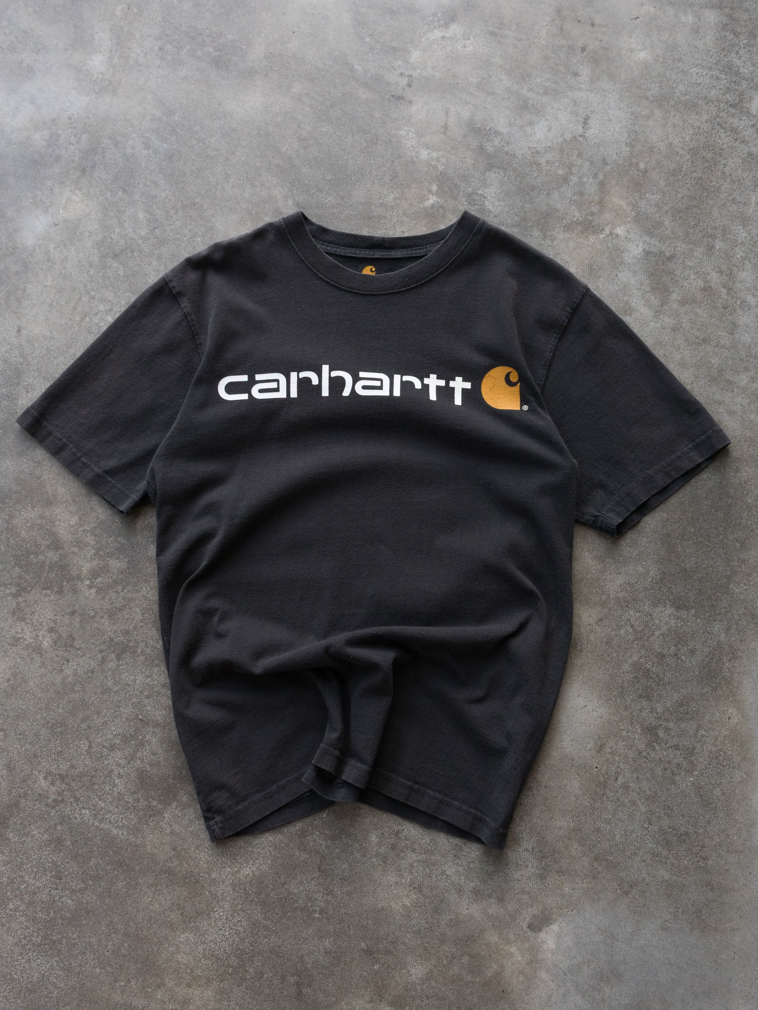 Vintage Black Carhartt Spell Out Tee (S)