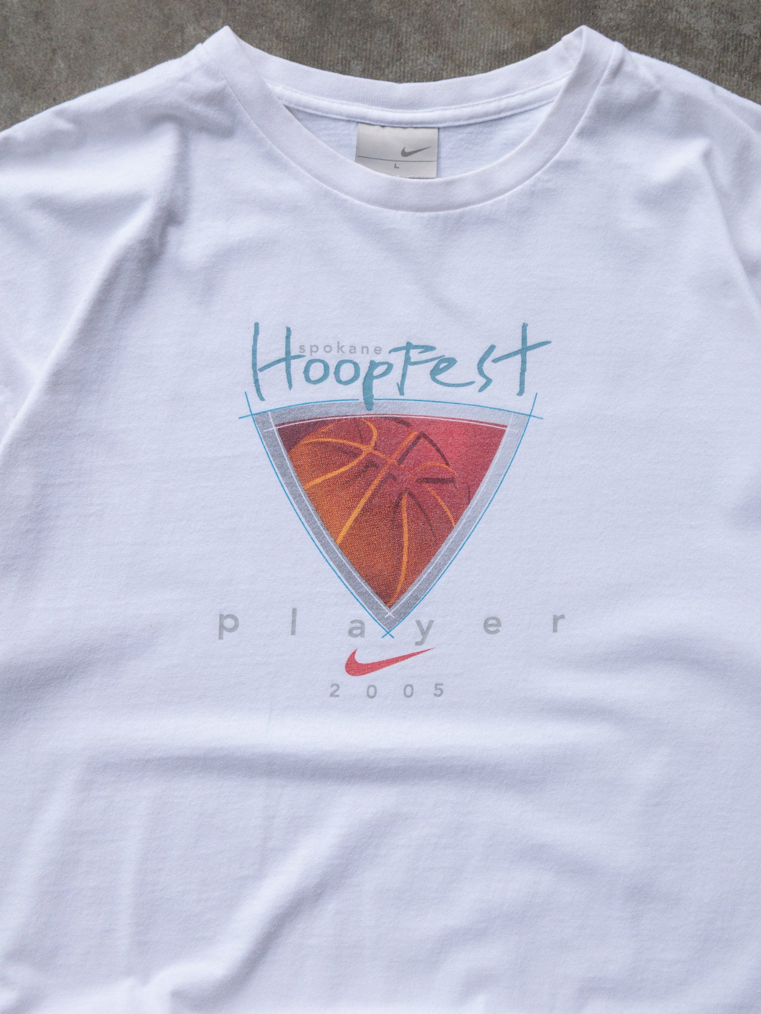Vintage 2005 White Nike Spokane Hoopfest Tee (L)