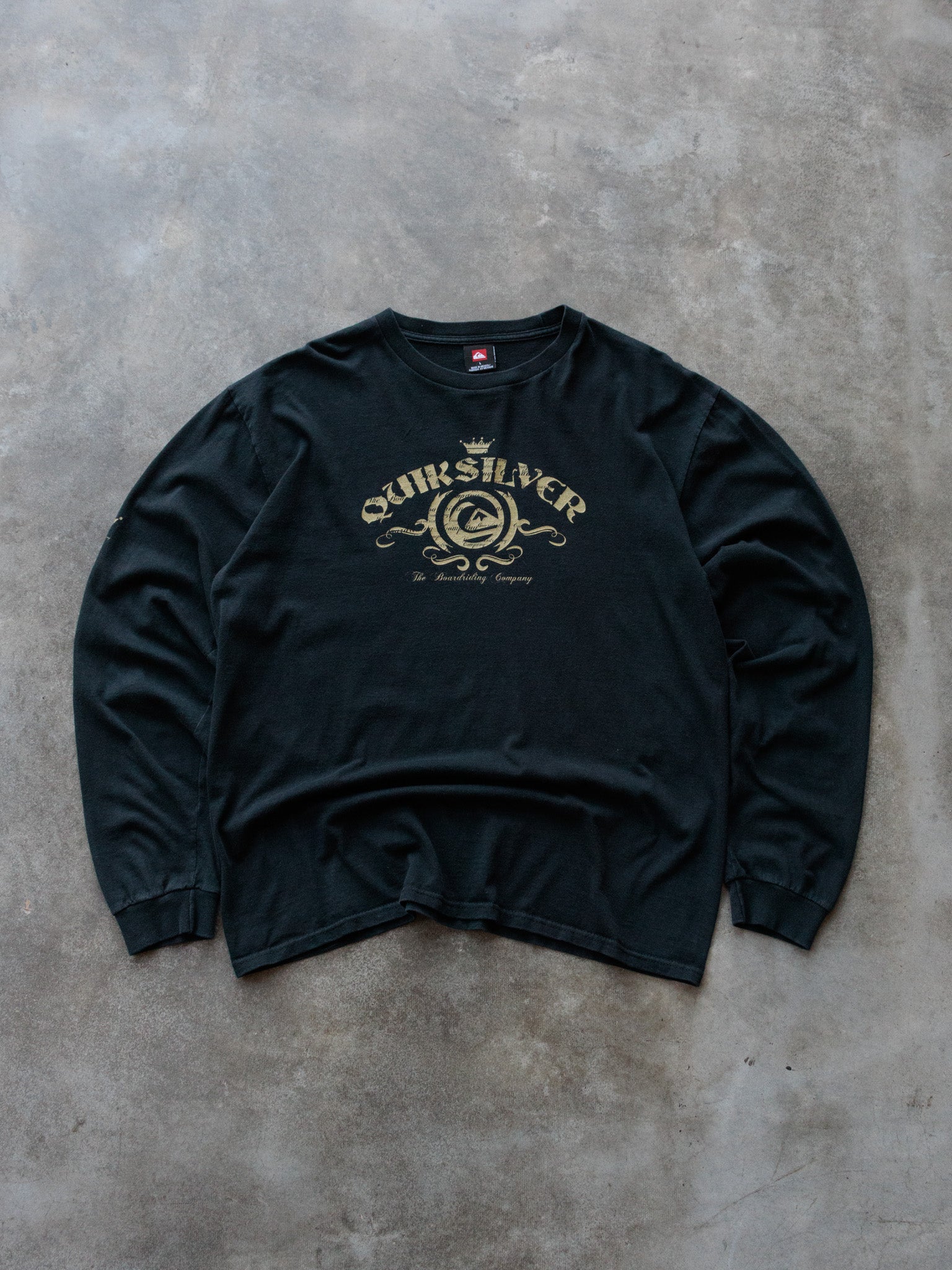 Vintage 00s Black Quiksilver Long Sleeve Tee (L)