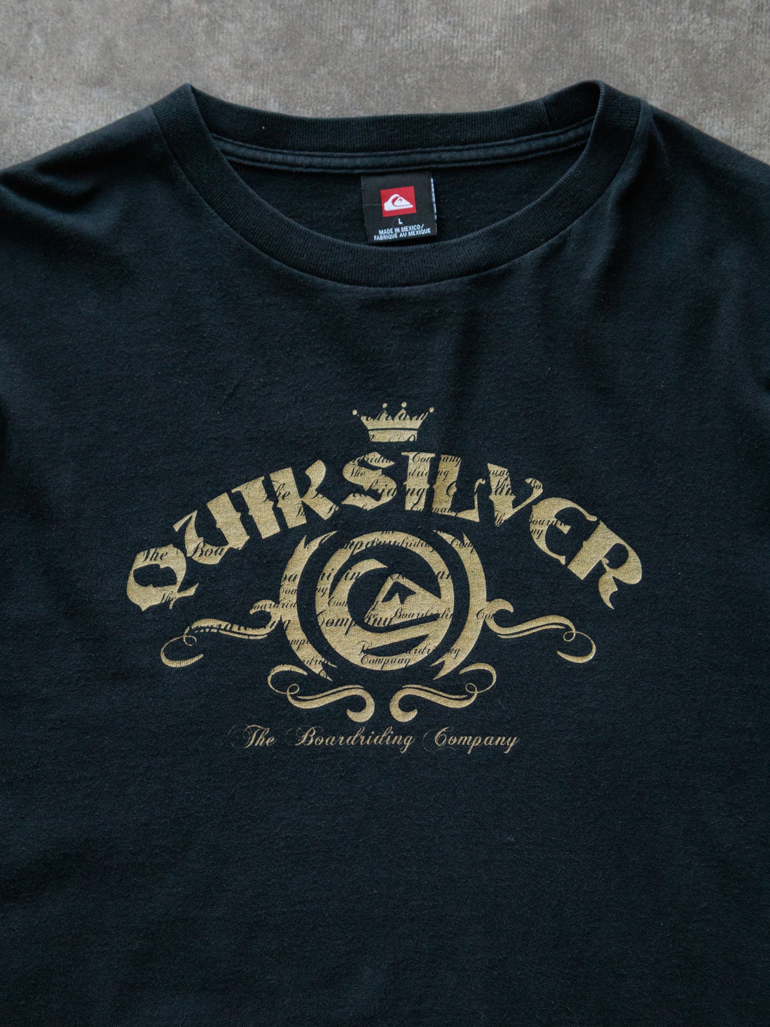 Vintage 00s Black Quiksilver Long Sleeve Tee (L)