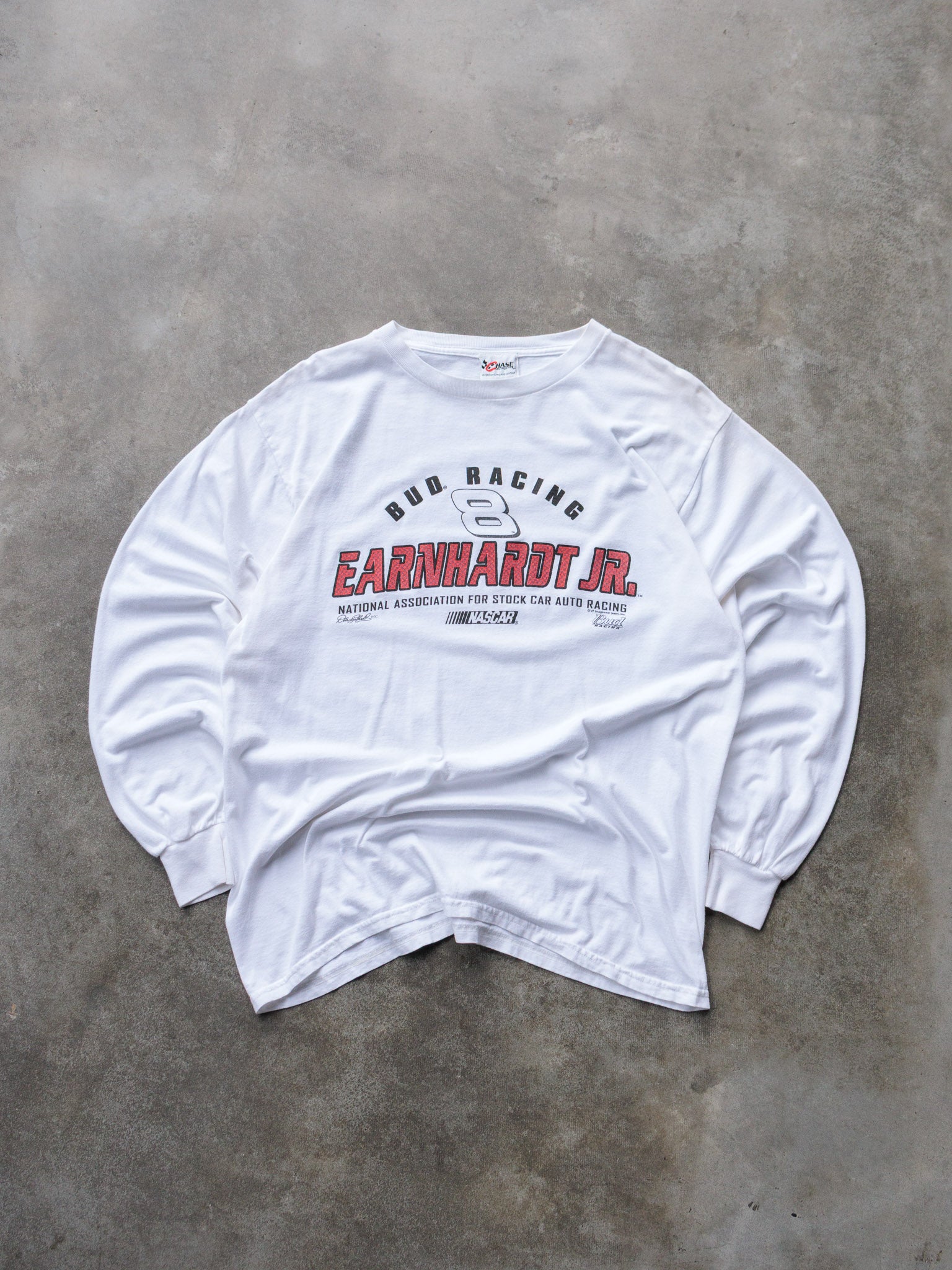Vintage 00s White Bud Racing Earnhardt Jr. Long Sleeve (L)