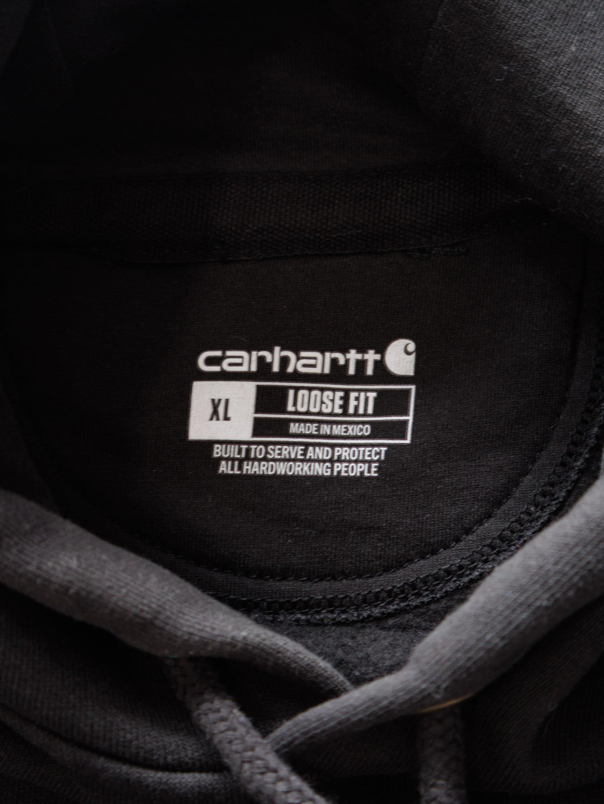 Vintage Black Carhartt Hoodie (XL)