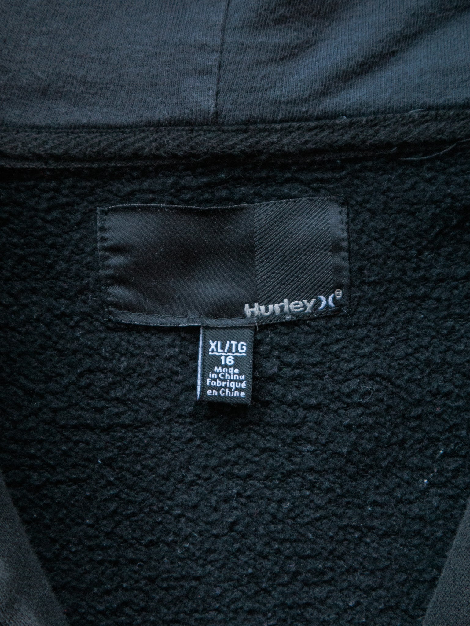 Vintage Black Hurley Full Zip Hoodie (XL)