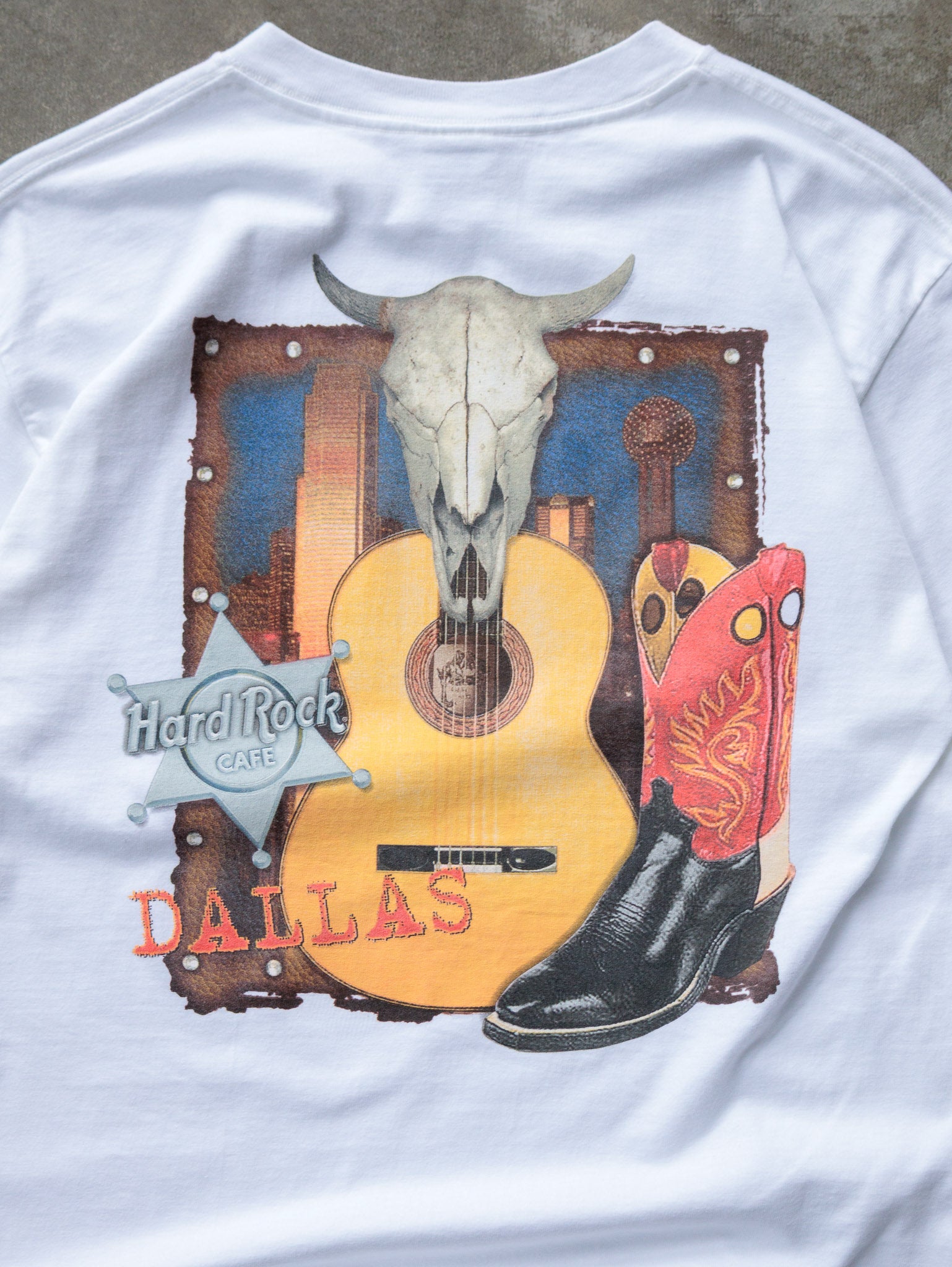 Vintage 90s White Hard Rock Cafe Dallas Tee (L)