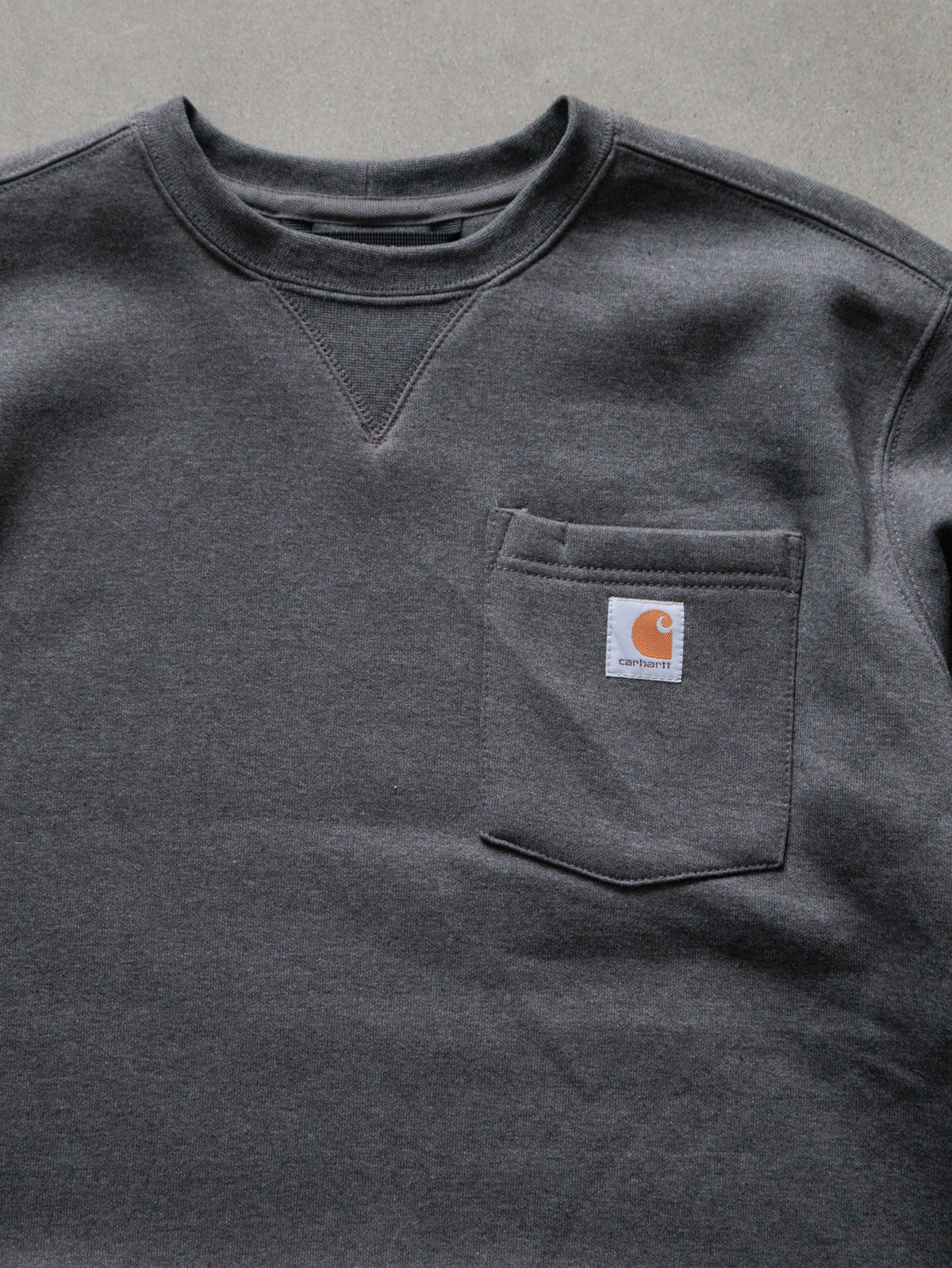 Vintage Grey Carhartt Pocket Sweatshirt (M)