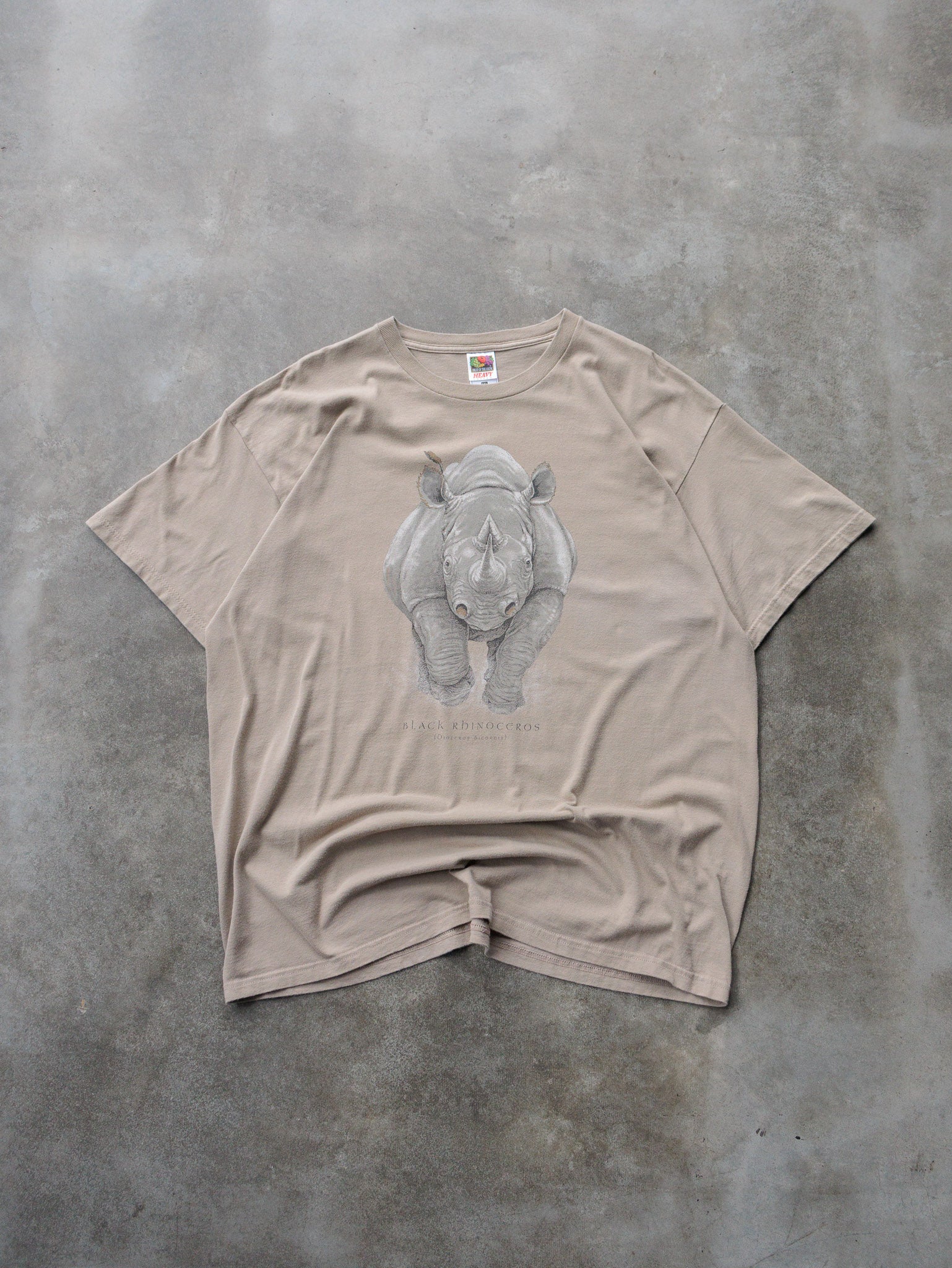 Vintage 00s Woodland Park Zoo Black Rhinoceros Tee (2XL)