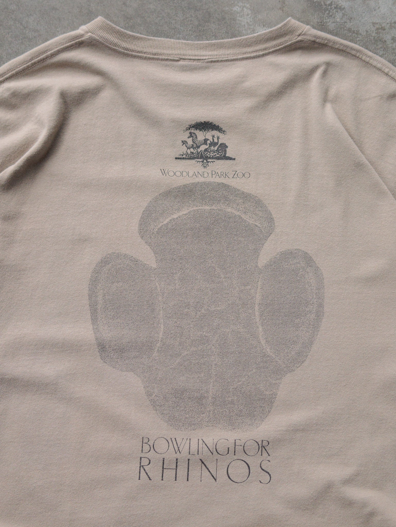 Vintage 00s Woodland Park Zoo Black Rhinoceros Tee (2XL)