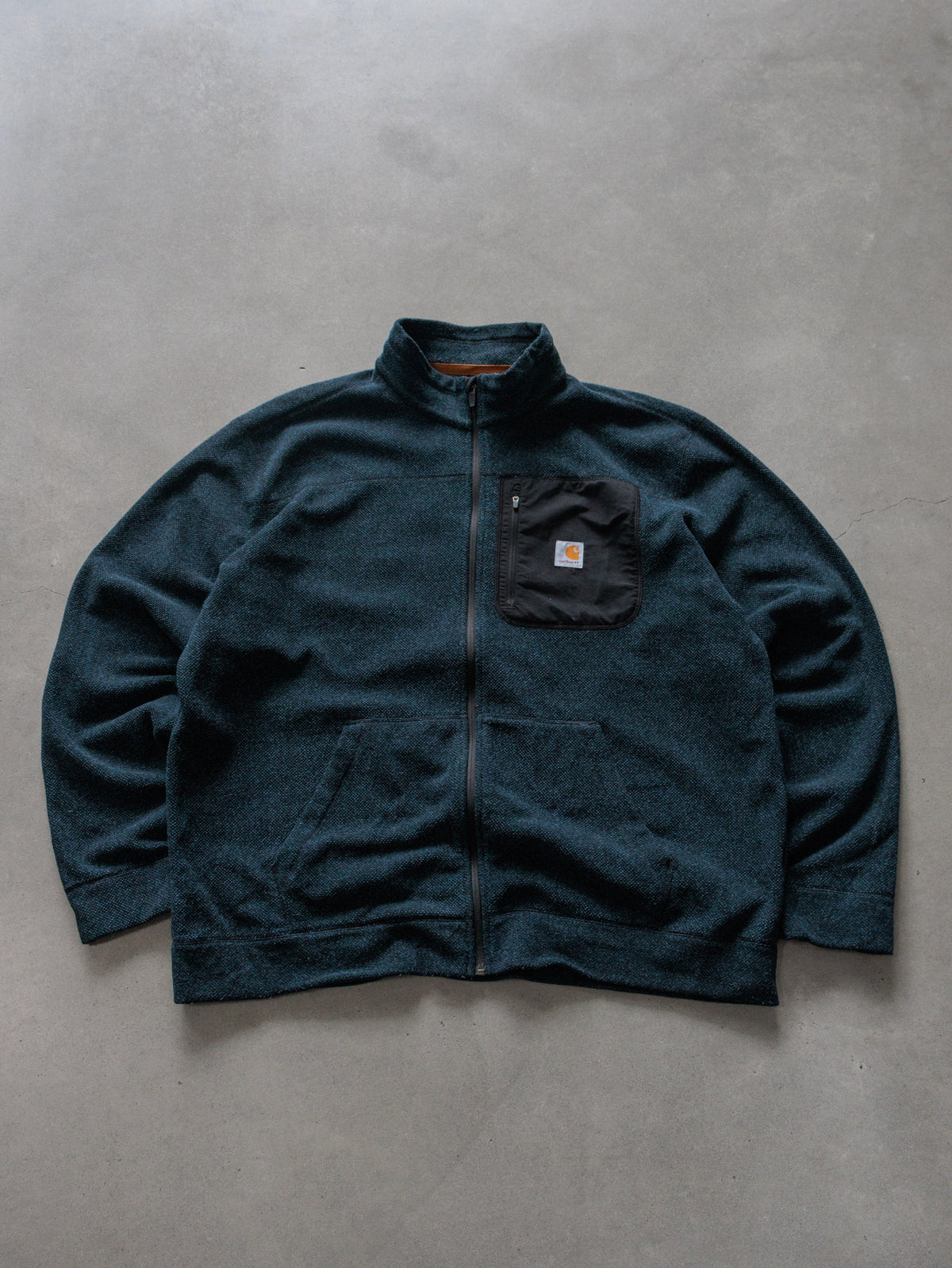 Vintage Green Carhartt Fleece Jacket (XL)
