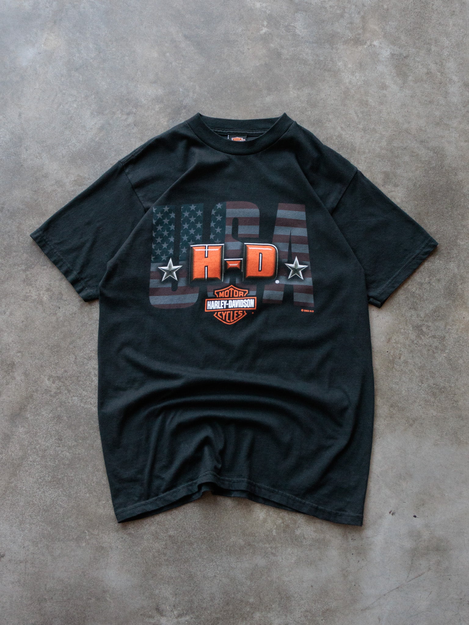 Vintage 2003 Black Harley-Davidson Great Falls Montana Tee (M)