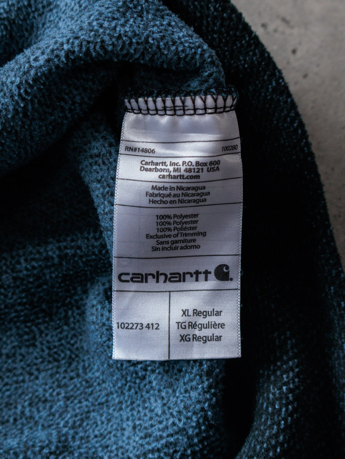 Vintage Green Carhartt Fleece Jacket (XL)